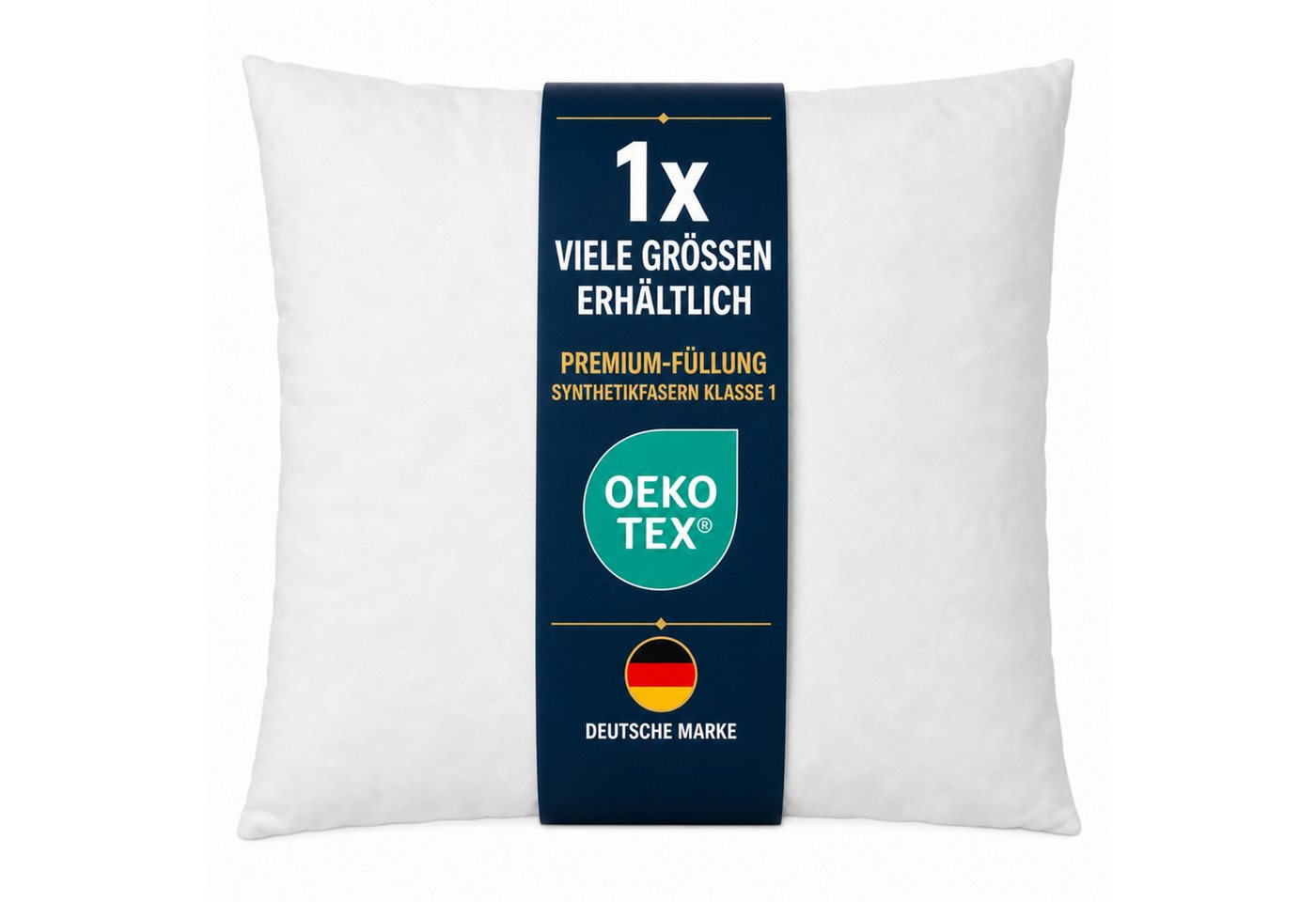 Arsvita Kissenfüllung für Dekokissen und Kopfkissen, 30x30 cm, Premium-Polyester Klasse 1, extra bauschig, 30°C waschbar