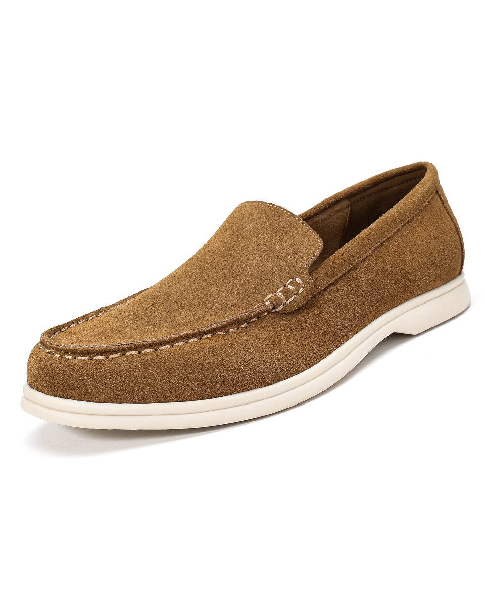 Allthemen Slip-On Sneaker Herren Loafers aus Suede Veloursleder Bequeme Slip-On-Slipper