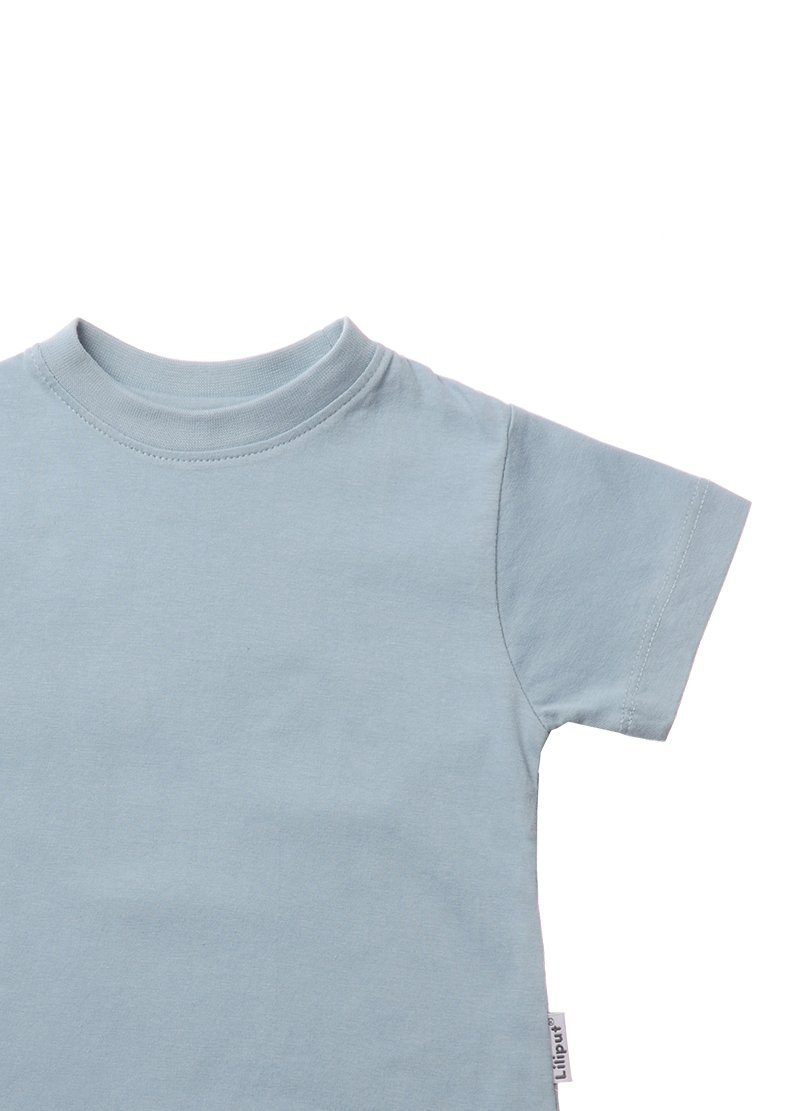 Liliput T-Shirt blau schlichtem Rundhals-Ausschnitt mit Design in