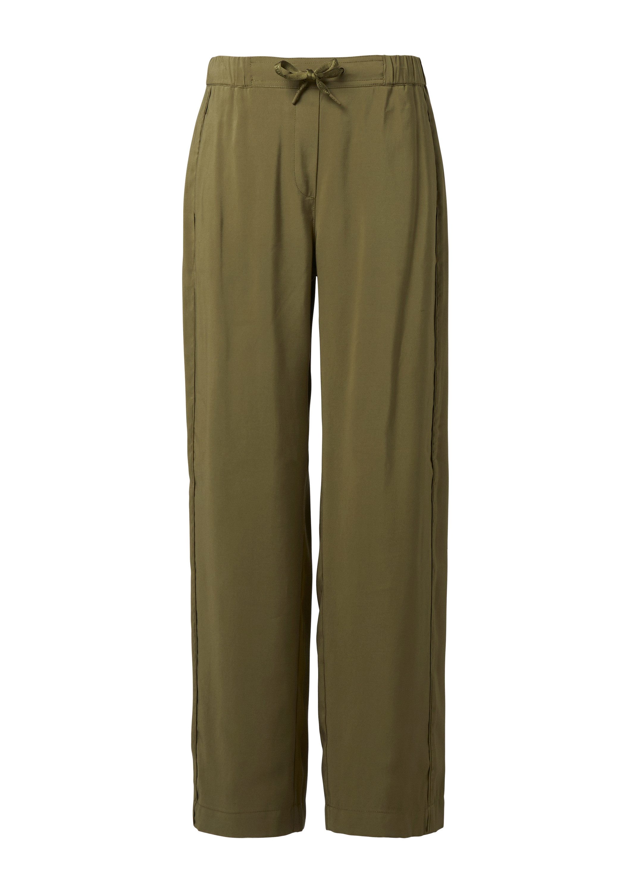 comma Chinos Hose Hose mit weitem Bein und Paspeldetail
