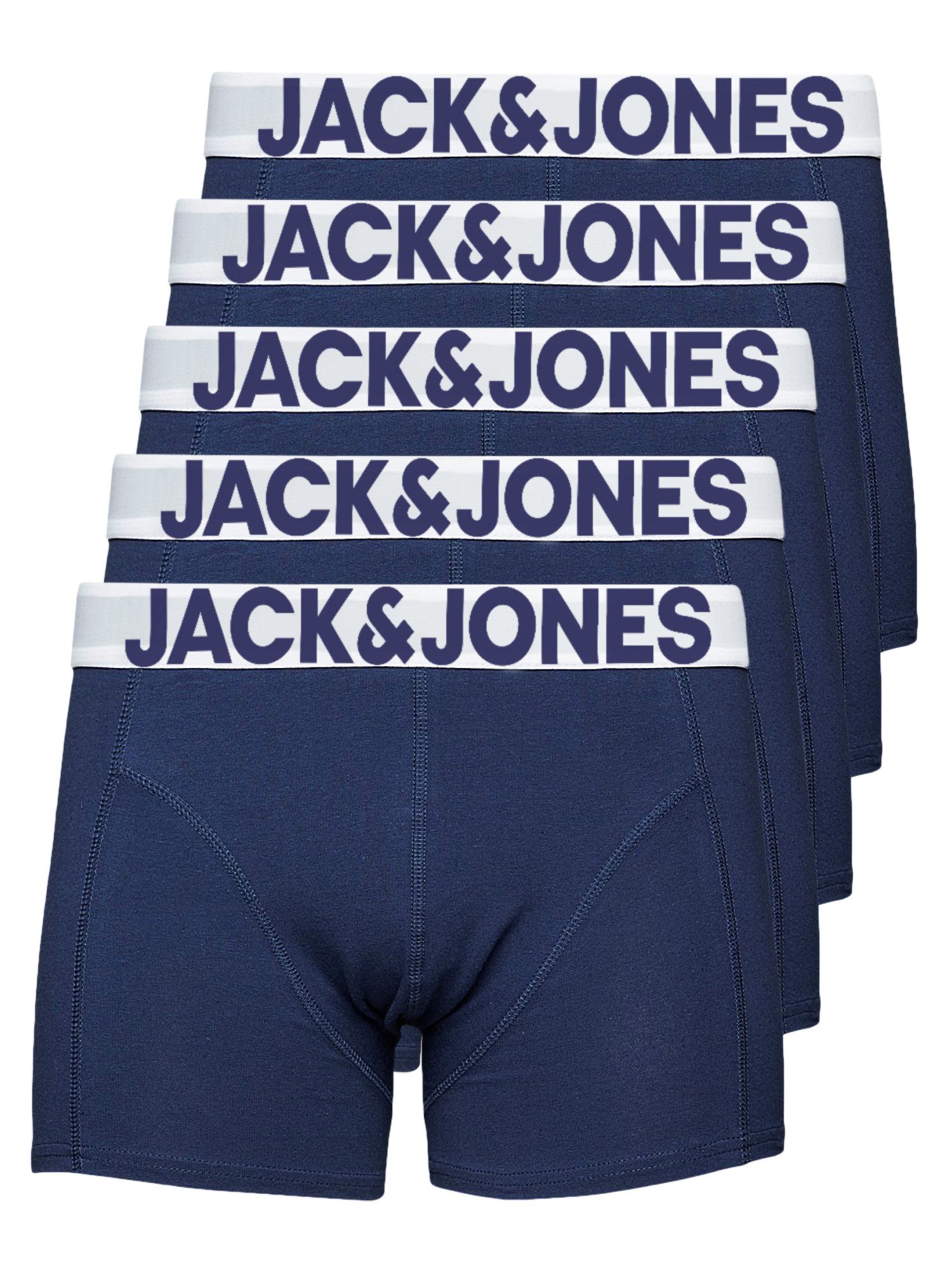 Jack & Jones Boxershorts Solid (5-St., 5er Pack) gute Passform durch elasti günstig online kaufen