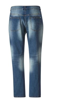 Angel of Style 5-Pocket-Jeans Boyfriend-Jeans Glitzer Totenköpfe Destroy-Effekte