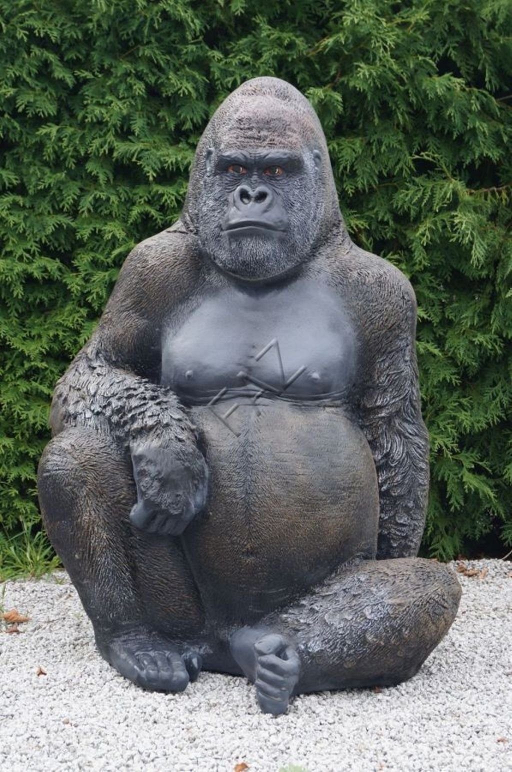 JVmoebel Skulptur Design Gorilla sitzen Figur Statue Skulptur Figuren Garten SOFORT (1 St., Skulptur), Made in Europa