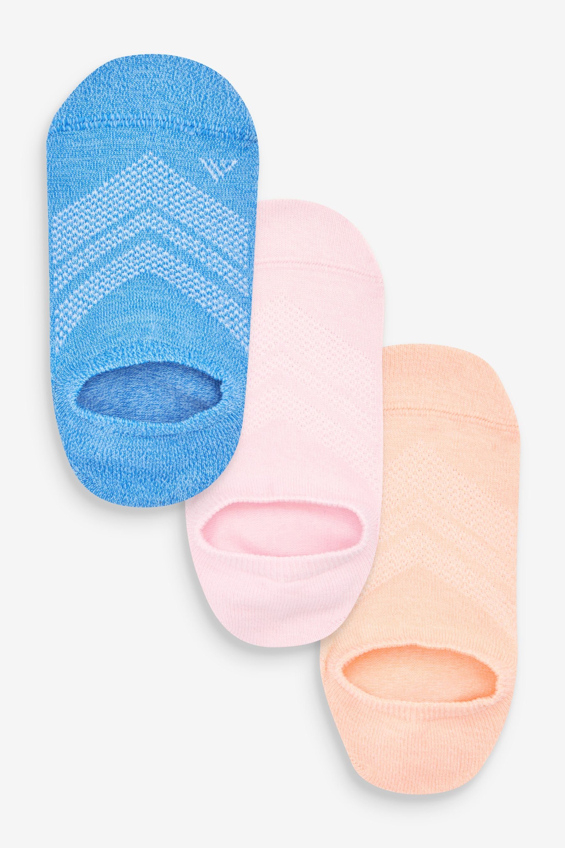 Next Sneakersocken Niedrige Sneaker-Socken, 3er-Pack (1-Paar) Pink/Blue