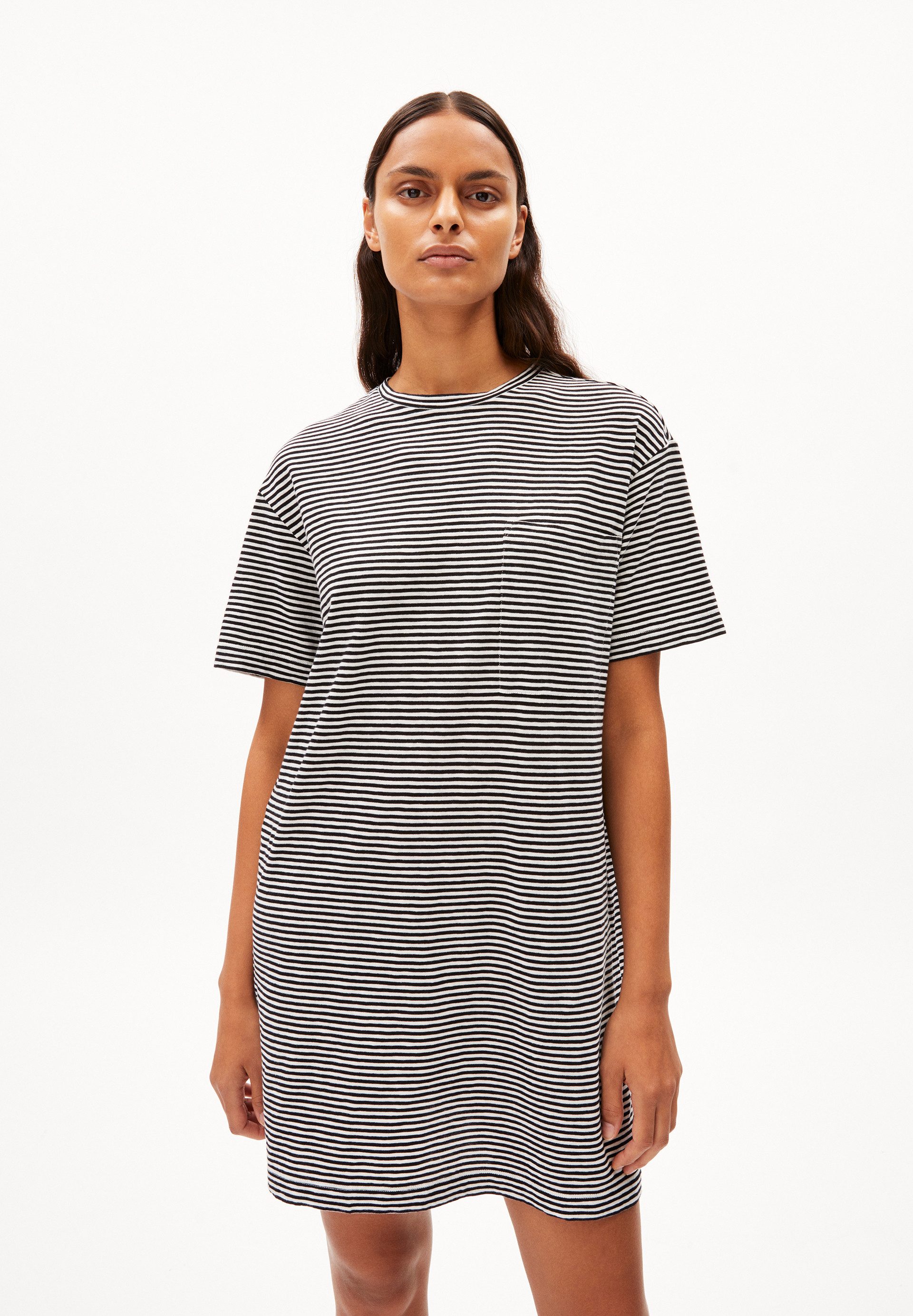 Armedangels Midikleid CHAARA LOVELY STRIPES Rundhalsausschnitt günstig online kaufen