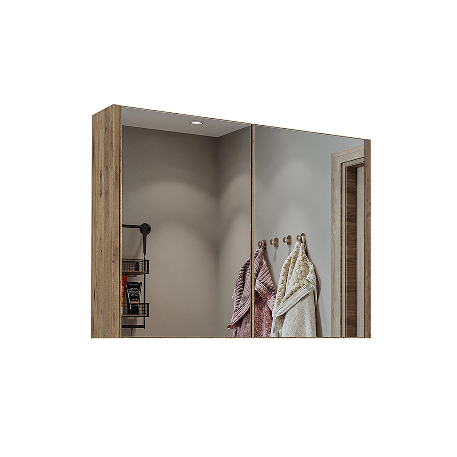 Roomart Badmöbel-Set, (Badezimmer Spiegelschrank, 80 cm günstig online kaufen