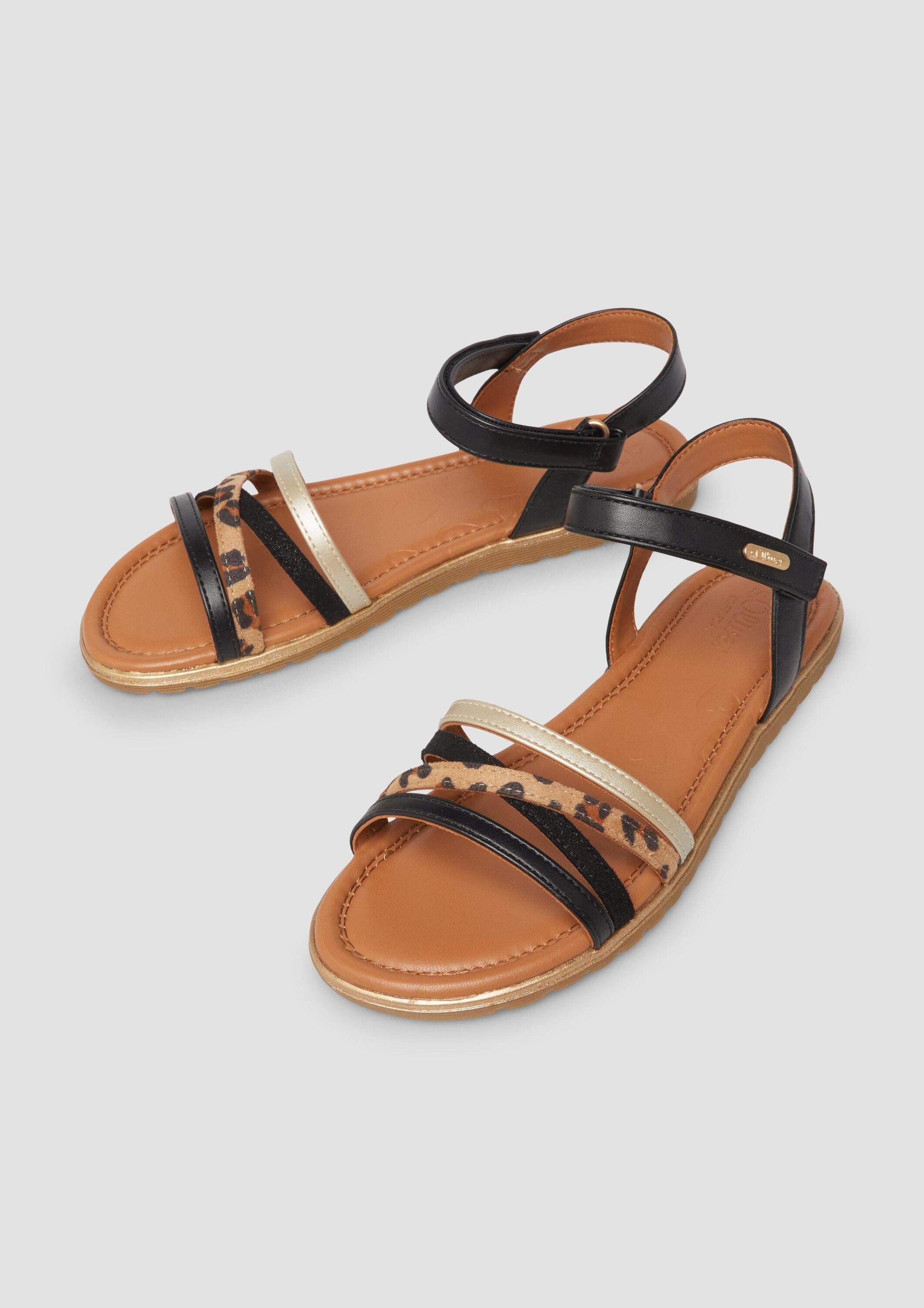 s.Oliver Sandalen Sandale Multicolor-Sandalen in Metallic-Optik