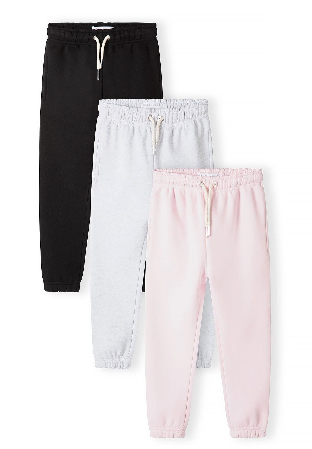 MINOTI Jogginghose für Mädchen, Sweathose im 3er-Pack, mit Kordel und Bündchen (Packung, 3-tlg., 3er-Pack)