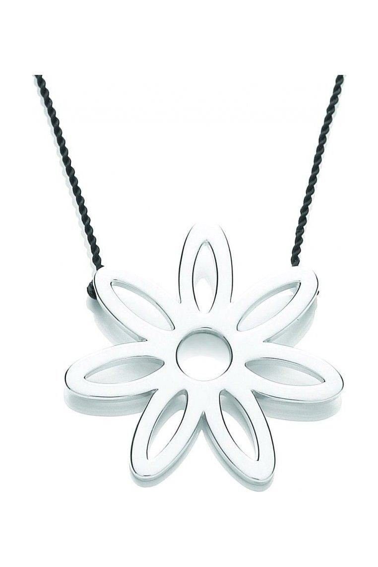 Daisy London Collier Riviera Cut Out Large, aus 925er Sterling-Silber und Textil, Karabiner, 44cm lang