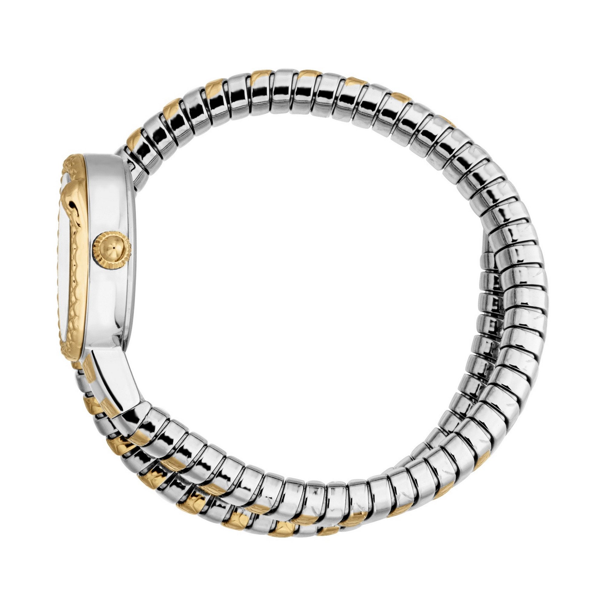 Just Cavalli Time Quarzuhr Signature Snake JC1L351M0055, Armbanduhr, Damenuhr, Edelstahlarmband, analog, Kristallsteine