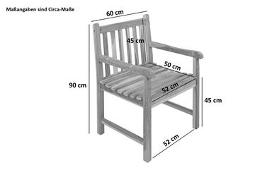 SAM® Gartenstuhl Cuno, aus Teak-Holz, sehr bequem mit natürlicher Maserung