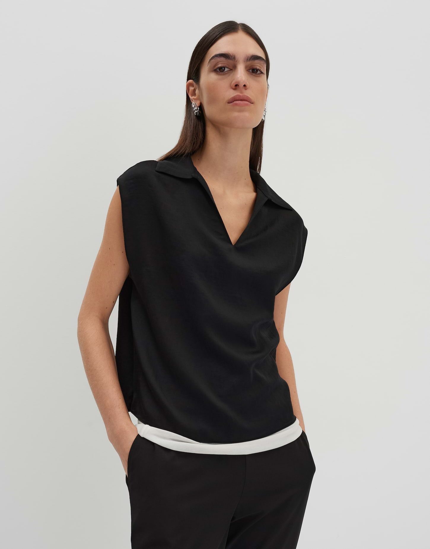 Shirtbluse ZLAYA Regular mit Polokragen