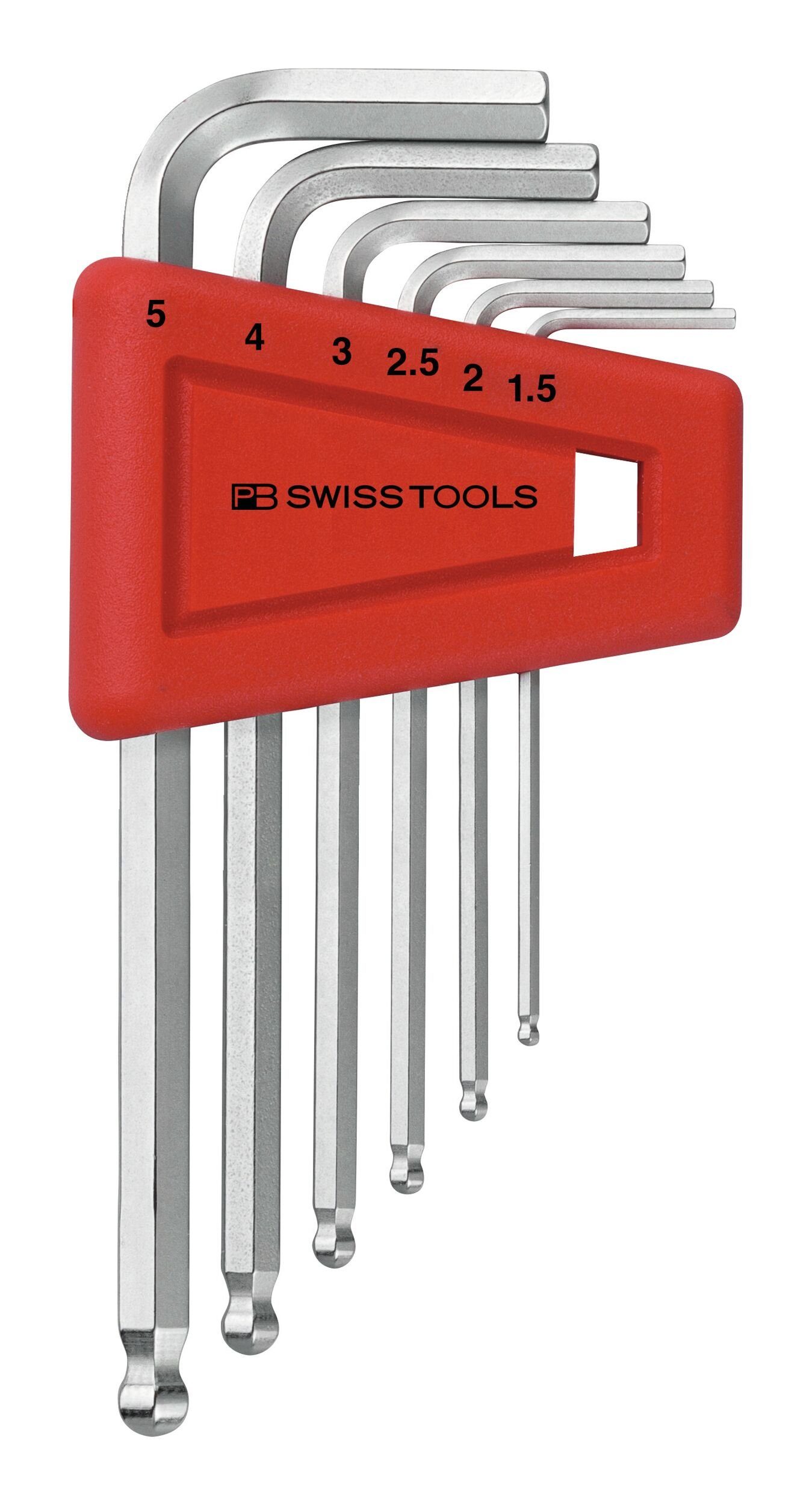 PB Swisstools Schraubendreher, (6 St), Winkelschraubendreher-Satz im Kunststoffhalter 6-teilig 1,5-5 mm