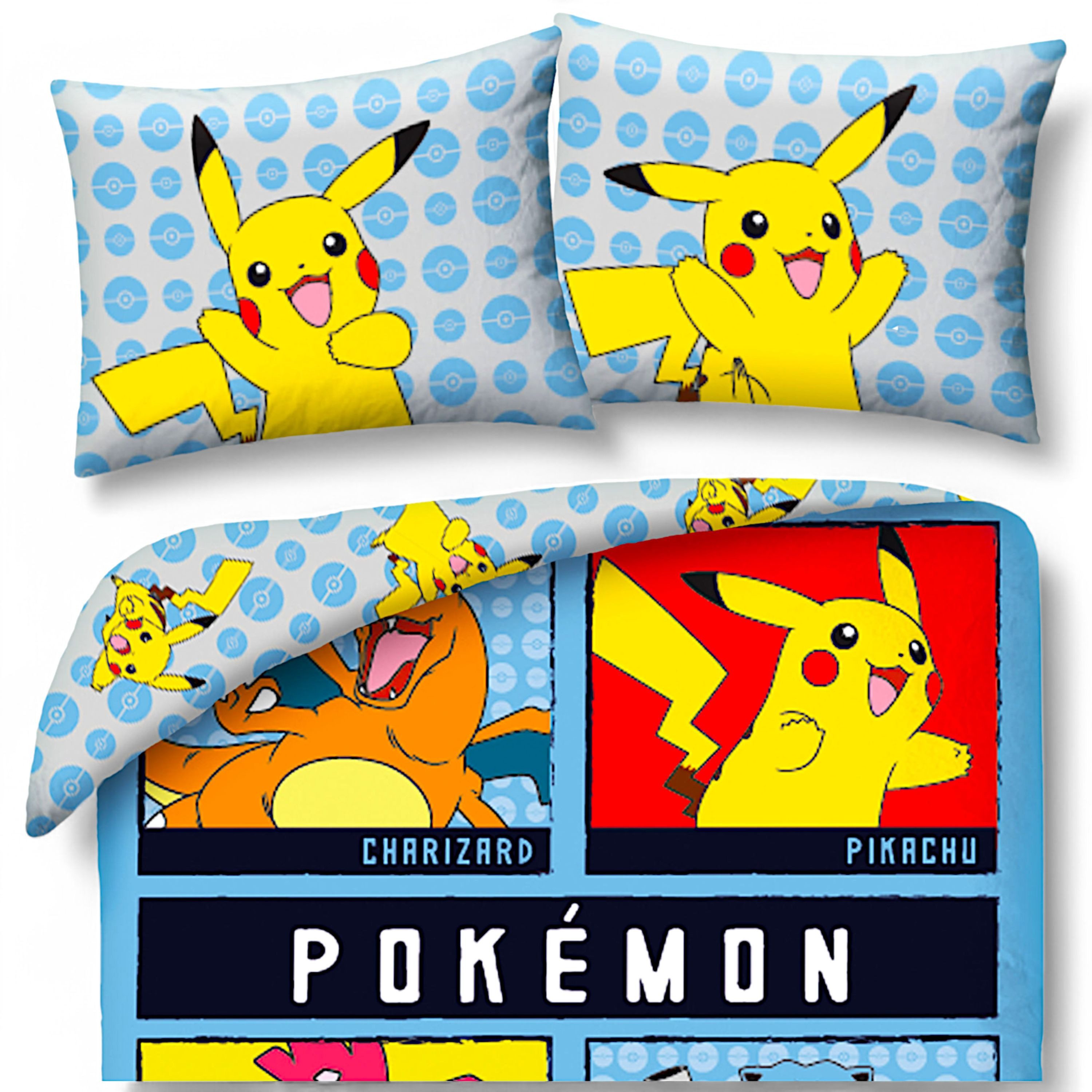 POKÉMON Bettwäsche mit Reißverschluss, Baumwolle, 2 teilig, Wendebettwäsche günstig online kaufen