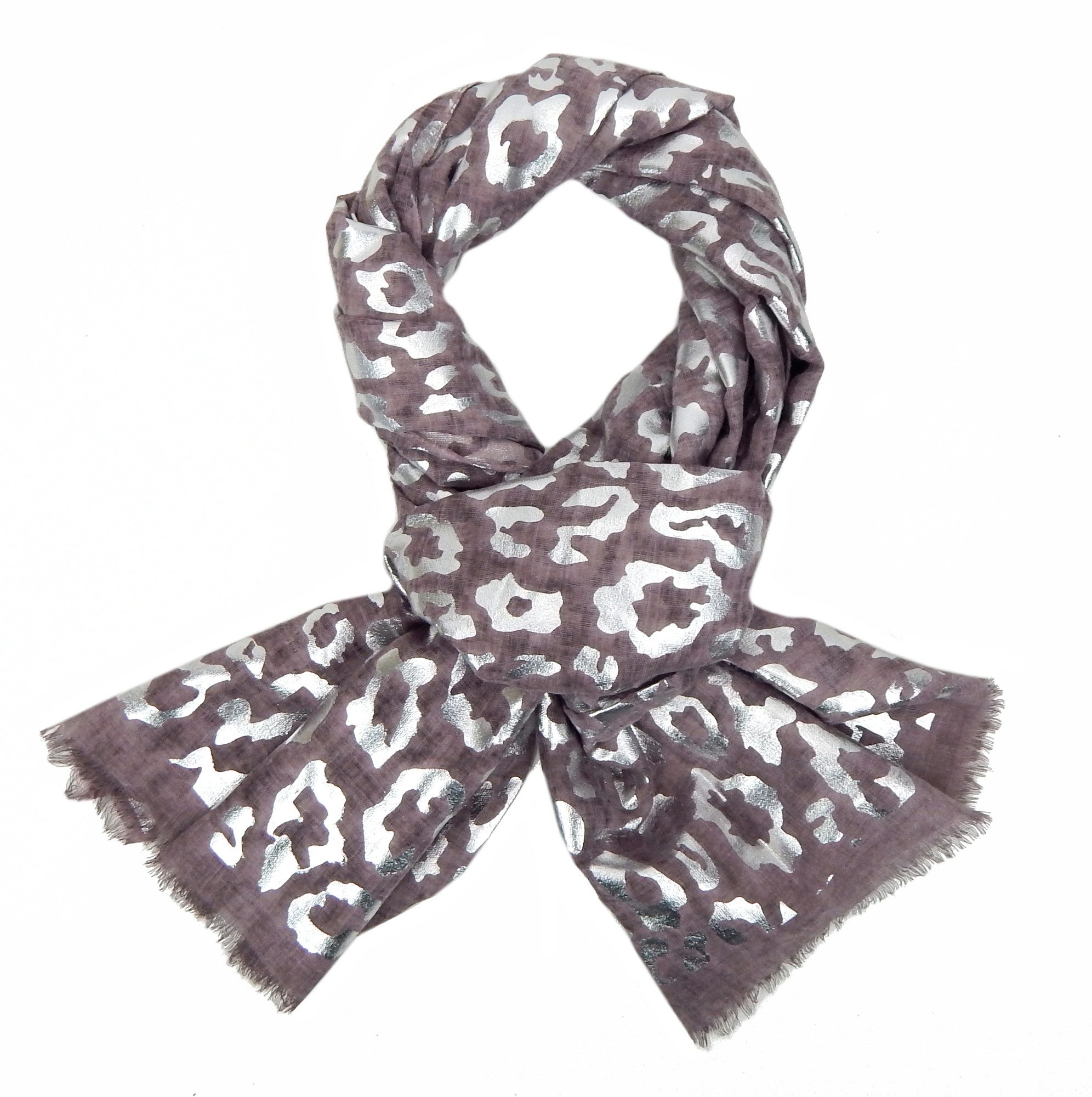 Ella Jonte Modeschal, mit glitzerndem Leopard-Muster und weichem Baumwoll-Mix