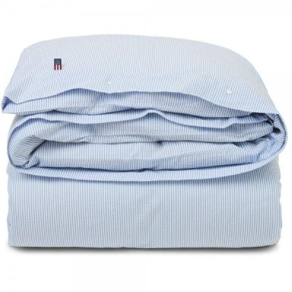 Bettwäsche LEXINGTON Bettdeckenbezug Striped Seersucker Blue White (135x200), Lexington