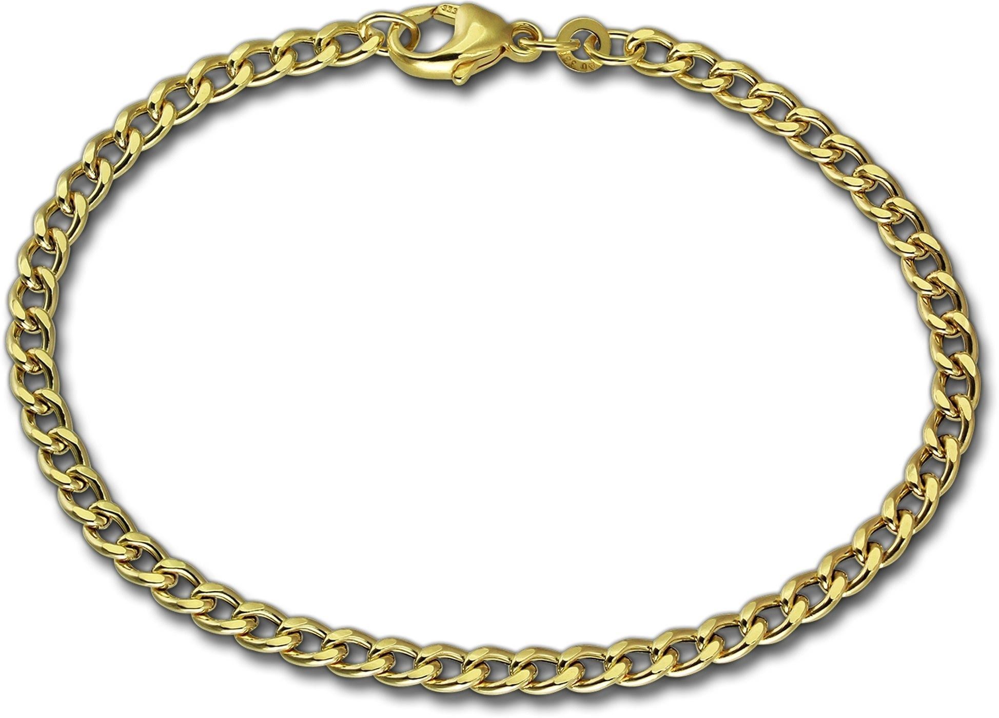 GoldDream Goldarmband GoldDream 8 Karat Armband 18,5cm 333er (Armband, Armband), Echtgold Armband (Panzer hohl) ca. 18,5cm, Echtgold, 333er Gelbgold