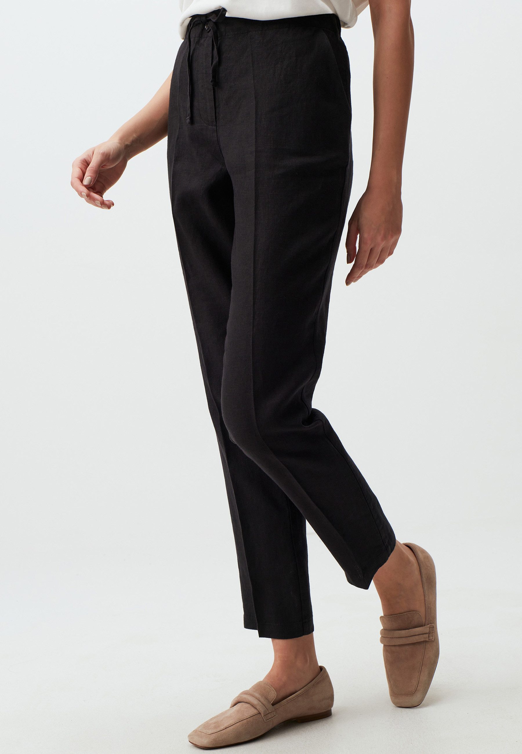 Jimmy Key Leinenhose Gerade geschnitten Hohe günstig online kaufen
