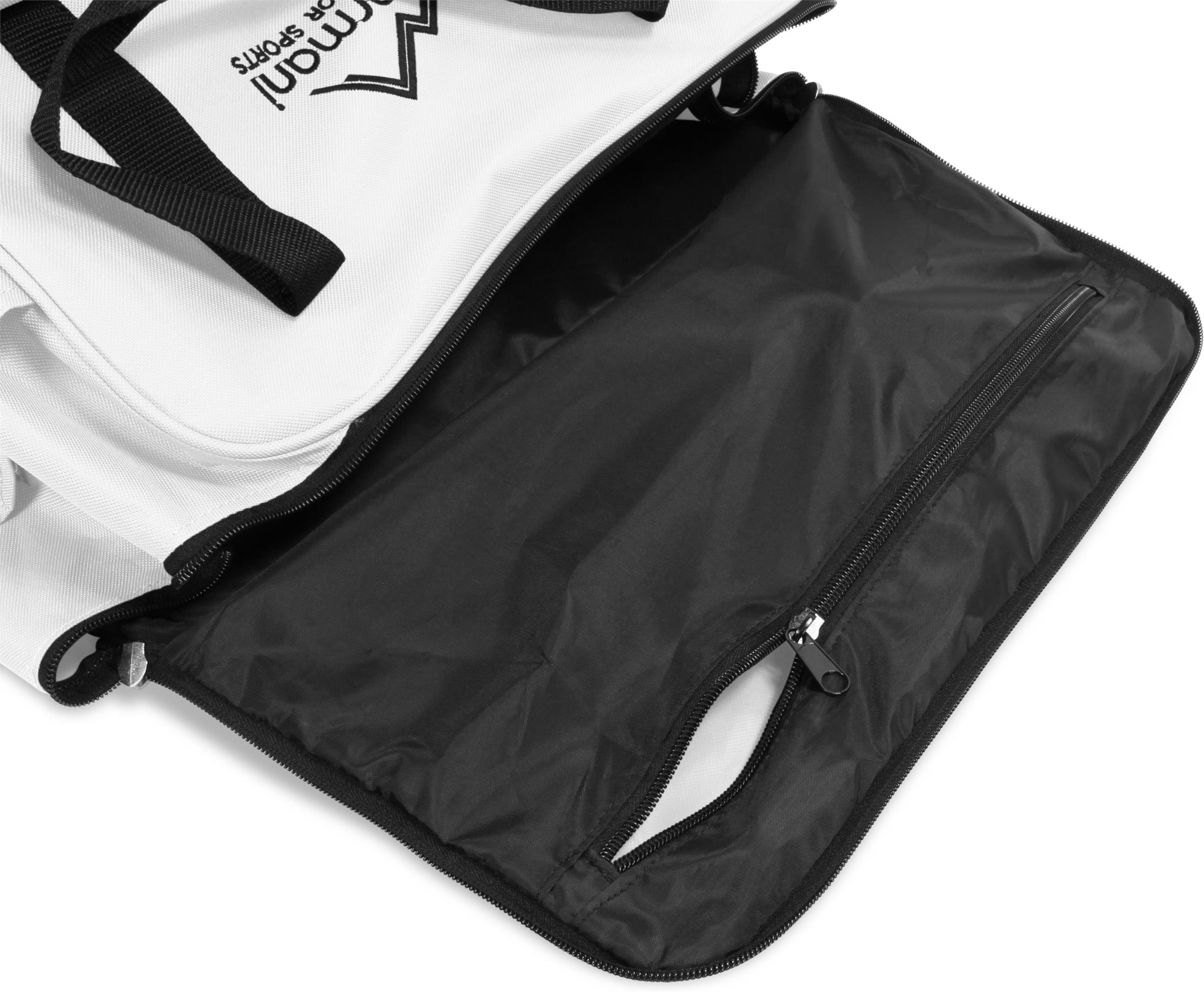 normani Sporttasche Skitasche 53 l Depo, mit separatem und Weiß Skischuhtasche Helmfach Alpine oder Rollschuhtasche Rucksackfunktion - Snowboardschuhtasche