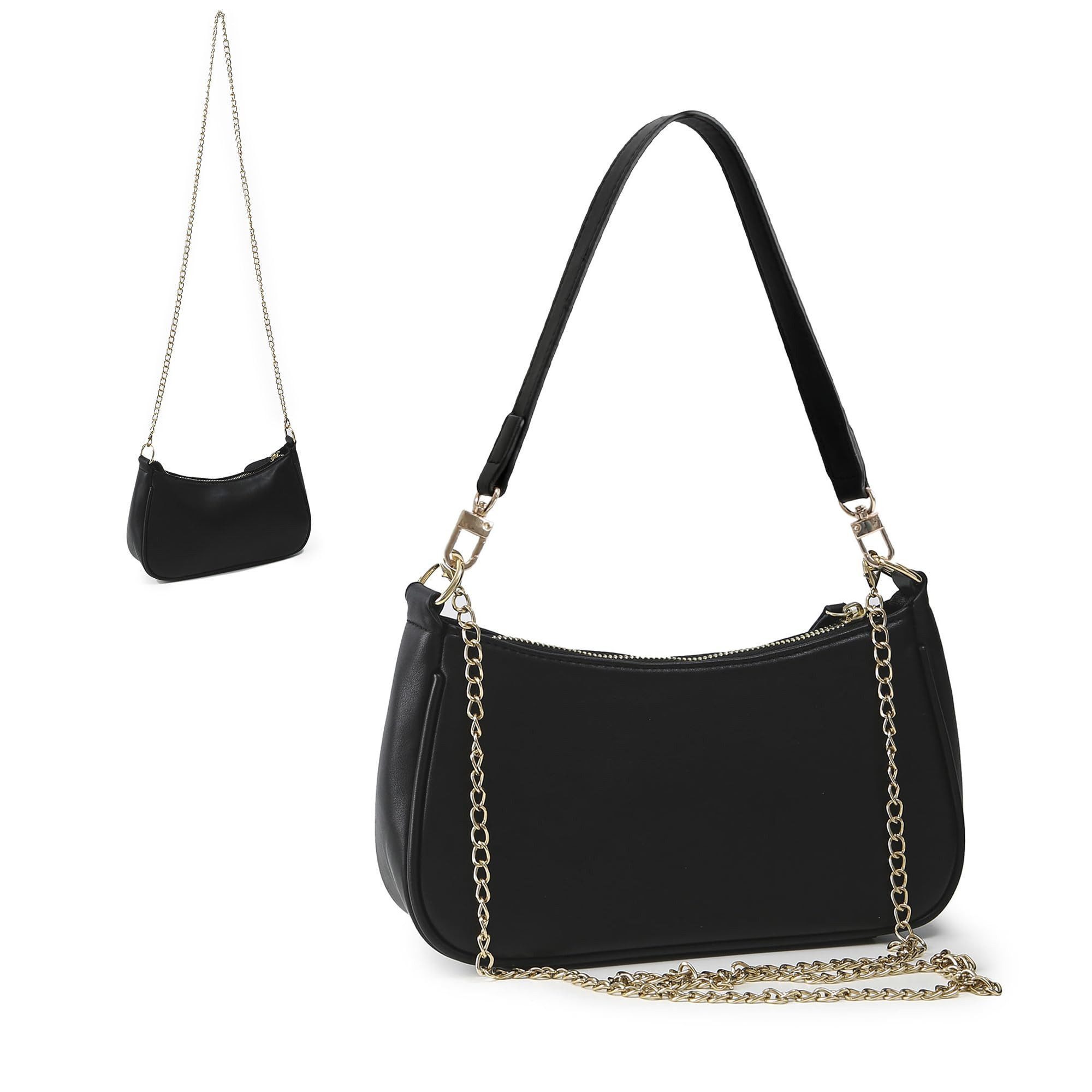 FOUORTUNATE-BEE Schultertasche Schultertasche Damen Handtasche mit abnehmbarer Kette Schulterriemen, Damen Umhängetasche als Schultertasche für Alltag, Büro und Freizeit