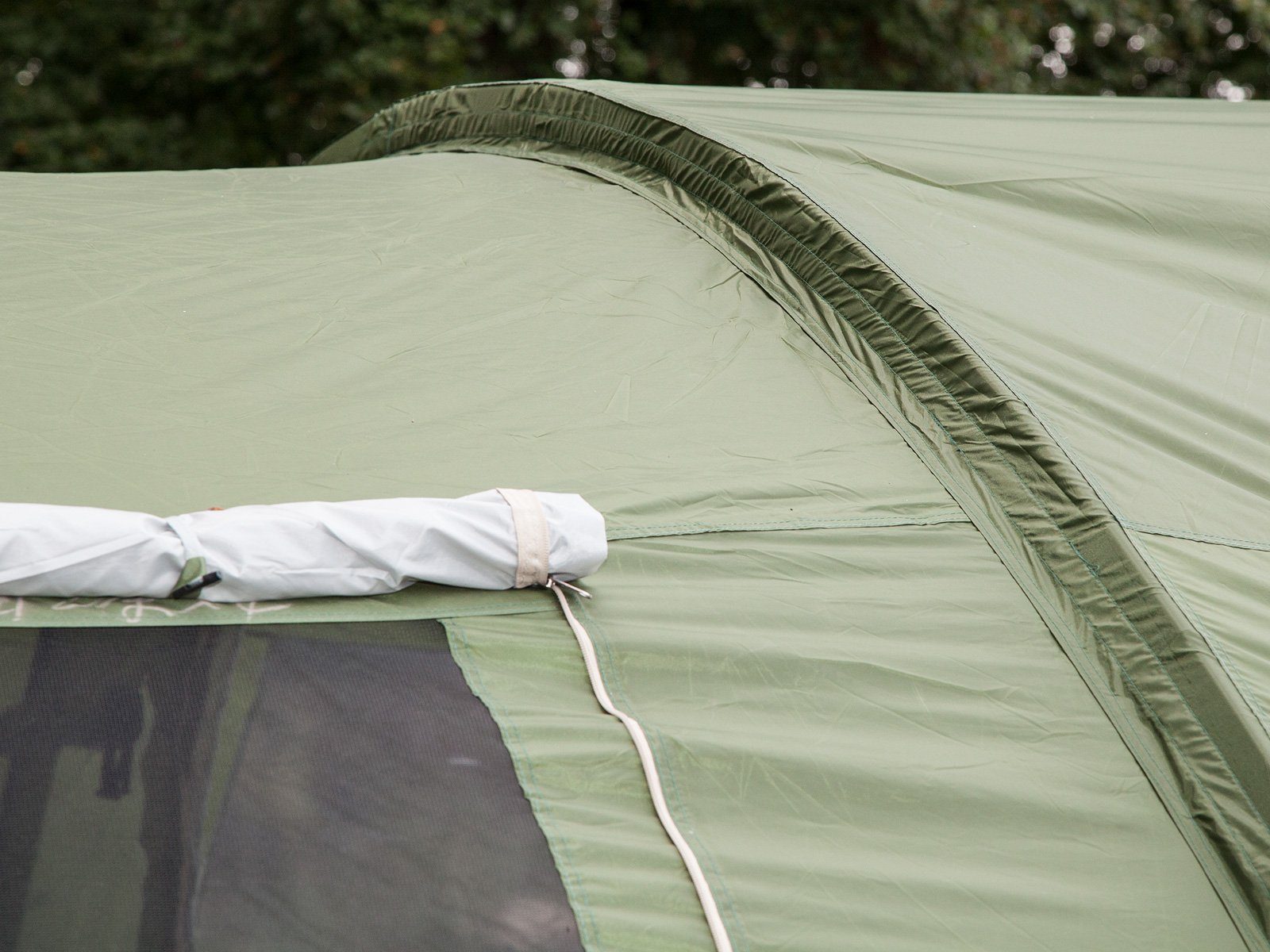 Gotland Große 5 Grün Canopy Skandika (grau/orange), 370x240x210cm, mm Vorzelt Wassersäule, Wetterschutz, Seitenfenster 5000