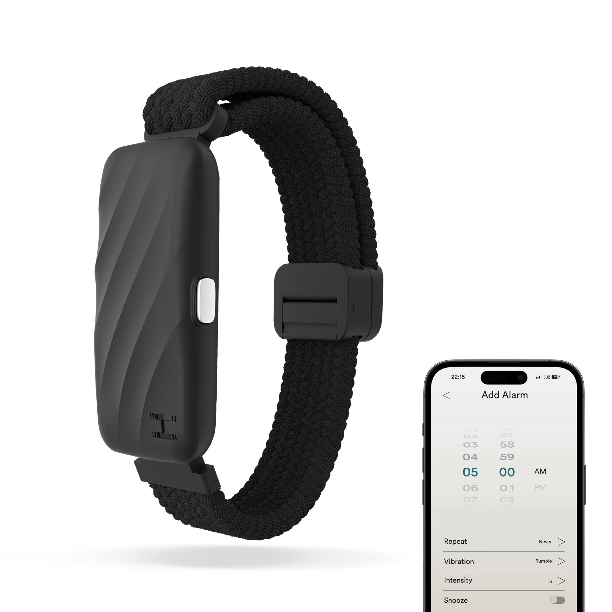 HOMEDICS Wecker Homedics WakeBand Silent Alarm Vibrationswecker Schlafarmband Leiser Vibrationsalarm per App mit 9 Intensitäten und 9 Modi