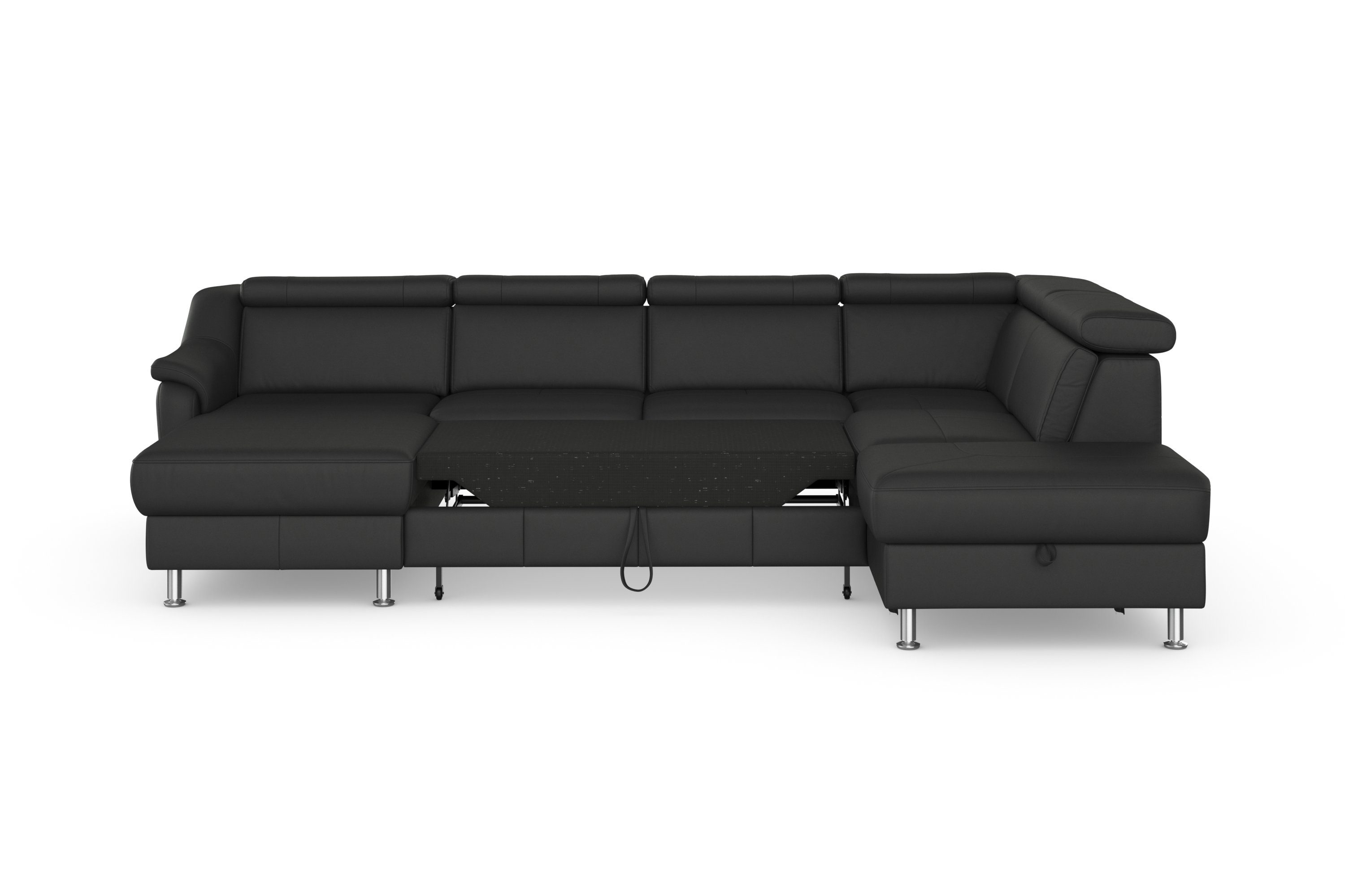 sit&more Wohnlandschaft Freetown U-Form, Kopfteilverstellung und Federkern, wahlweise mit Bettfunktion