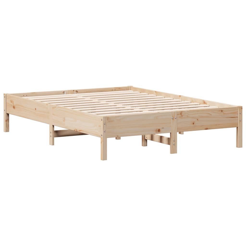 vidaXL Bettgestell 140 x 190 cm Massivholzbett 140x190 cm Kiefer Bett Bettgestell