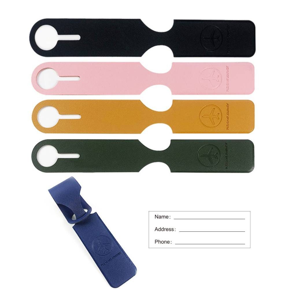 Blusmart Gepäckanhänger 5 Stück Kofferanhänger PVC (Gepäckanhänger Kofferanhänger, 5-St., mit Adressschild Karten) Für Reise Reisetasche Tasche