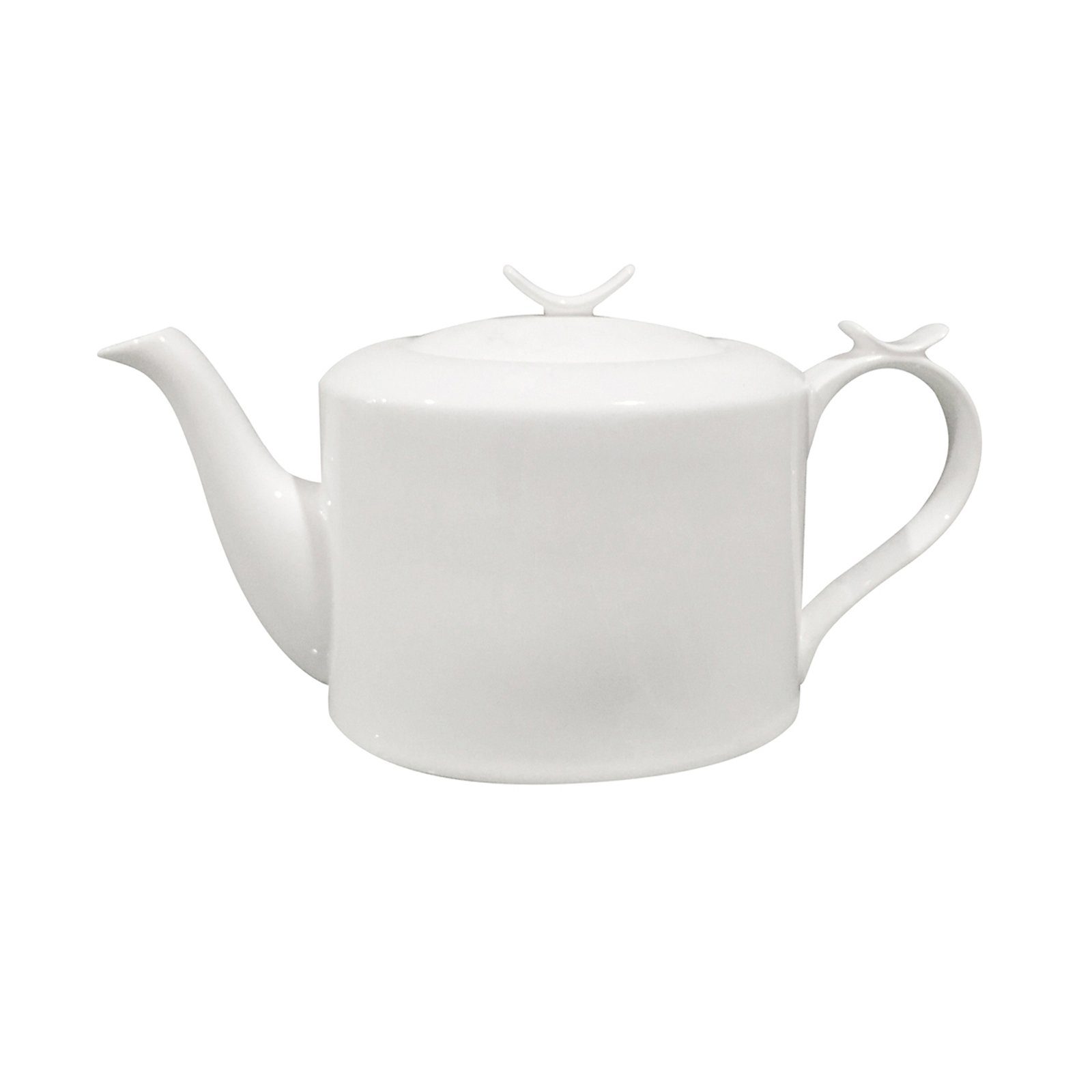 Jameson + Tailor Teekanne Teekanne Modern Weiß, 1.1 l, (Stück, Stück), Porzellan mit Dekor