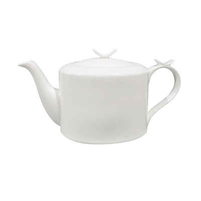 Jameson + Tailor Teekanne Teekanne Modern Weiß, 1.1 l, (Stück), Porzellan mit Dekor