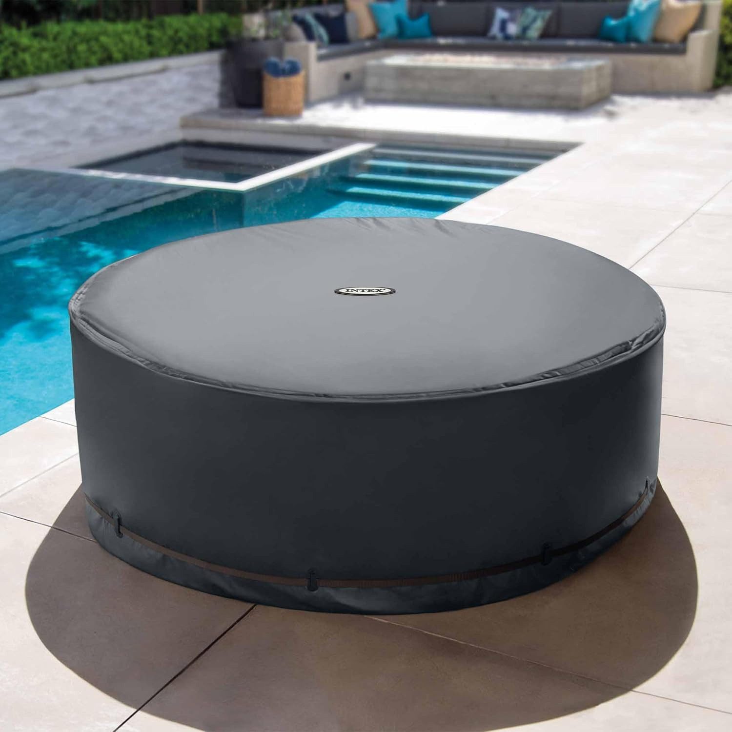 Intex Pool-Abdeckplane Energiesparabdeckung SPA Cover, rund, für Whirlpools 216x71cm