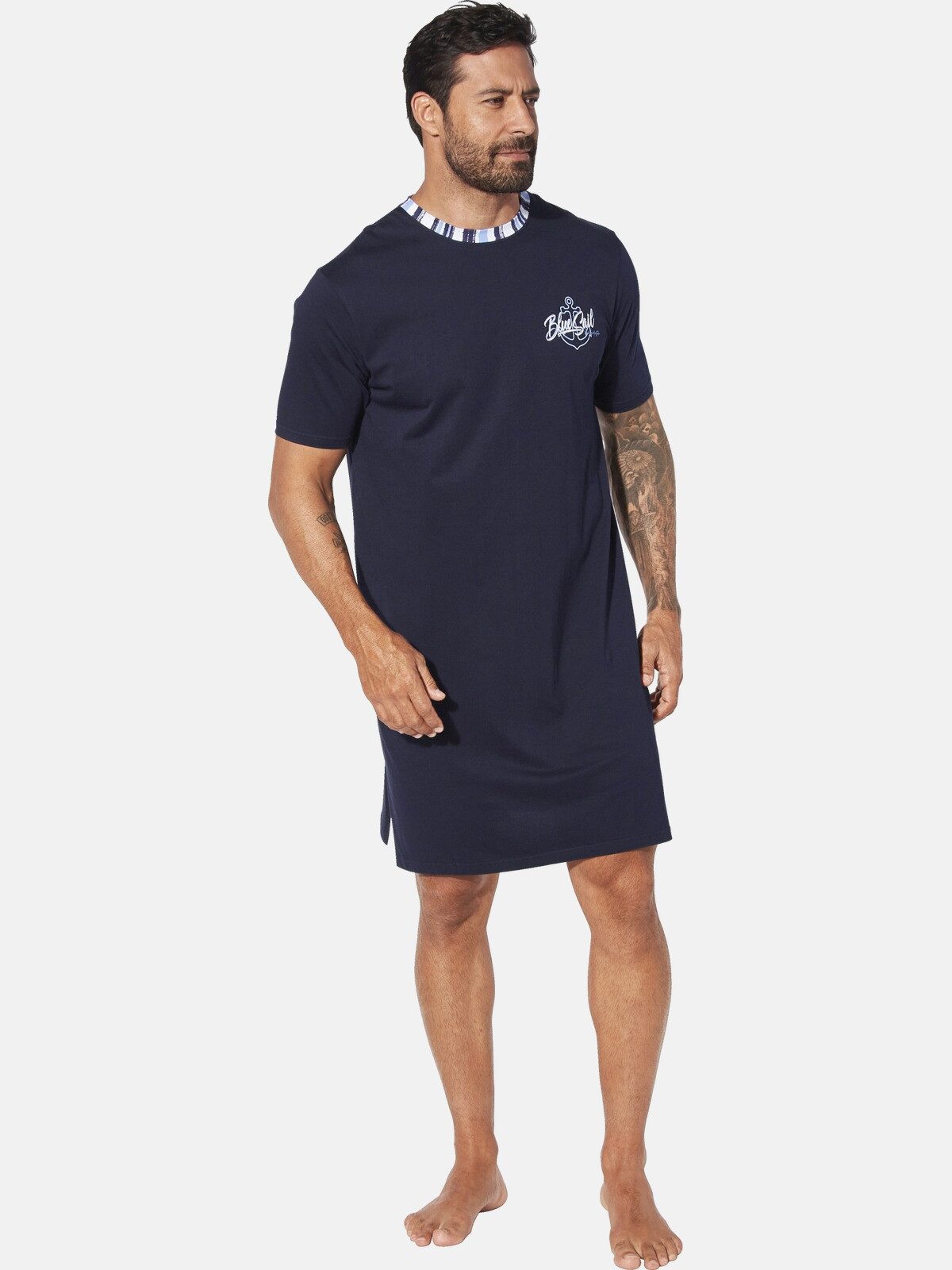 Jan Vanderstorm Pyjamaoberteil RUWIN mit Brustprint günstig online kaufen