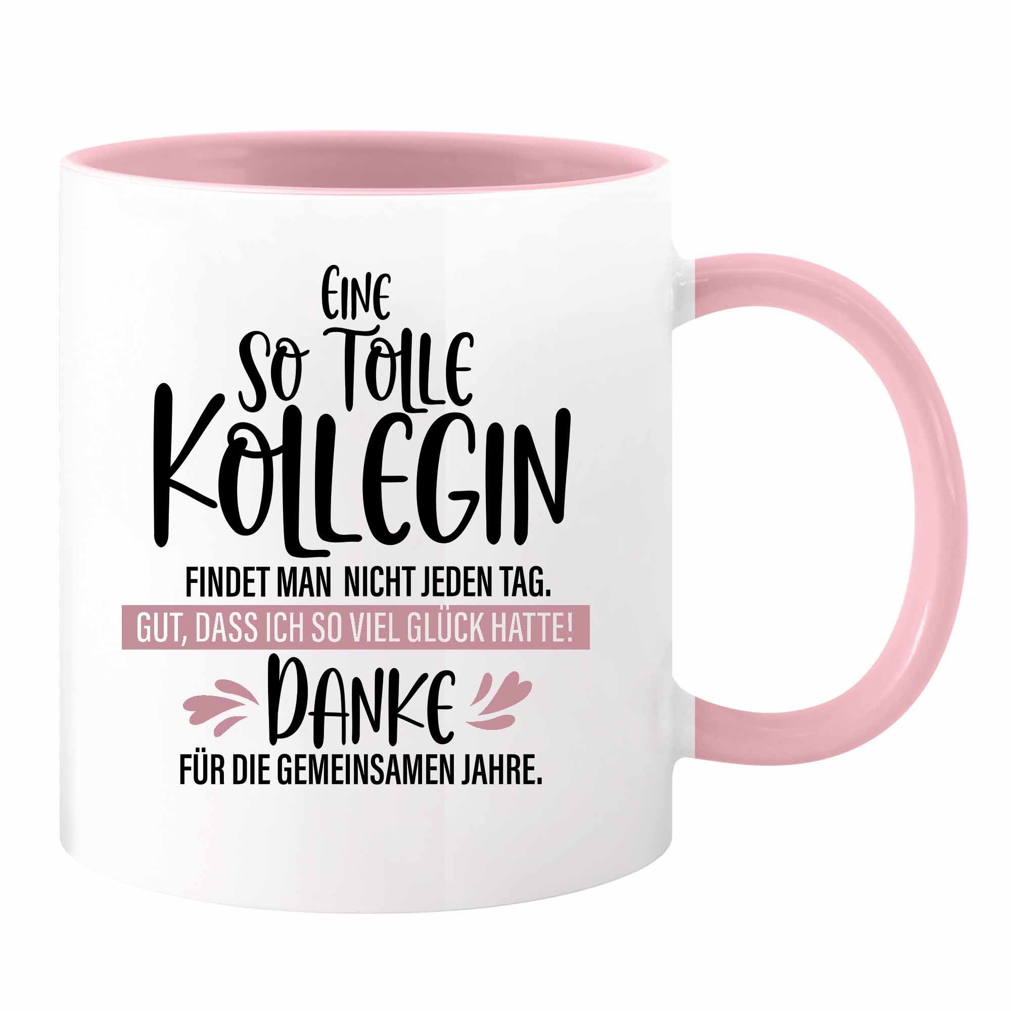 Camolo Tasse Keramik mit Spruch zum Abschied einer Kollegin, Keramik