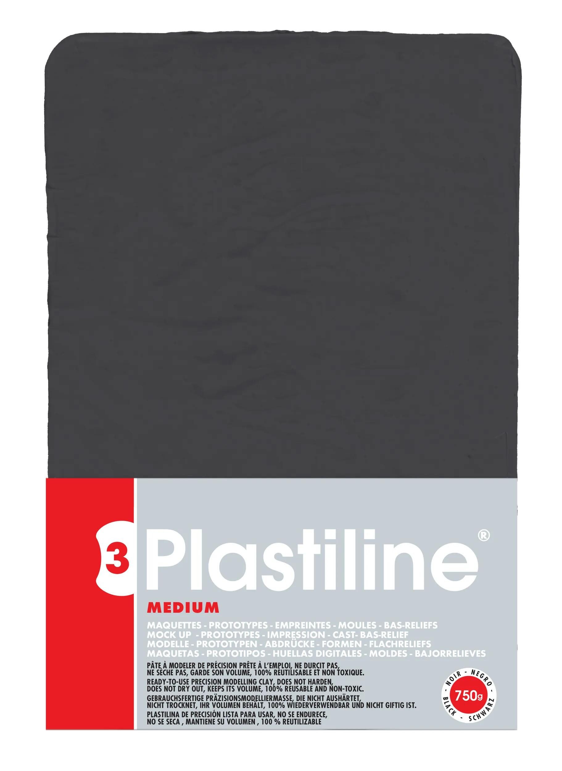 Plastiline Play-Doh Plastiline, Block 750g, Härtegrad 3 (medium) - Schwarz 7955T, PLASTILINE