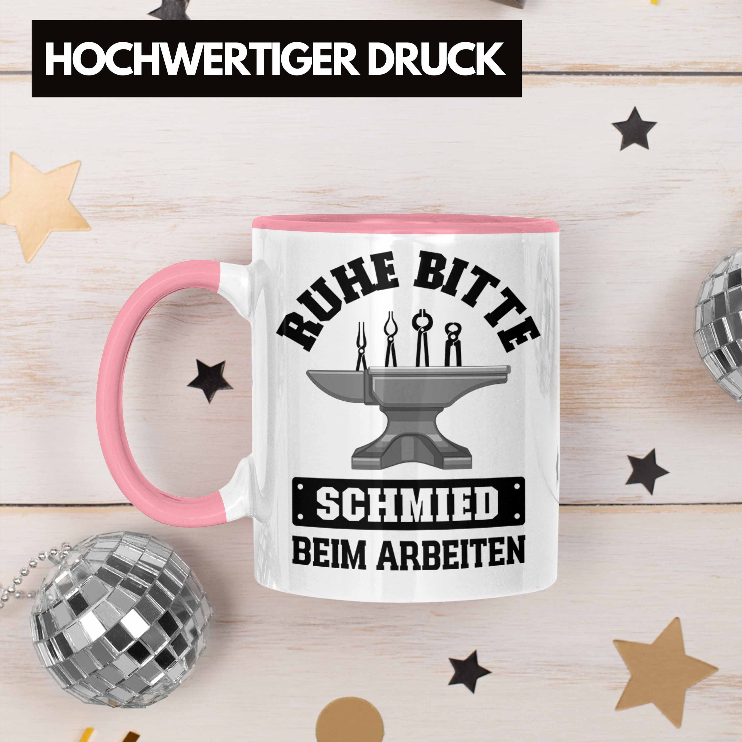 Geschenkidee Hufschmied Geschenke Tasse Rosa Kaffeetasse Spruch - Trendation mit Schmied Tasse Trendation