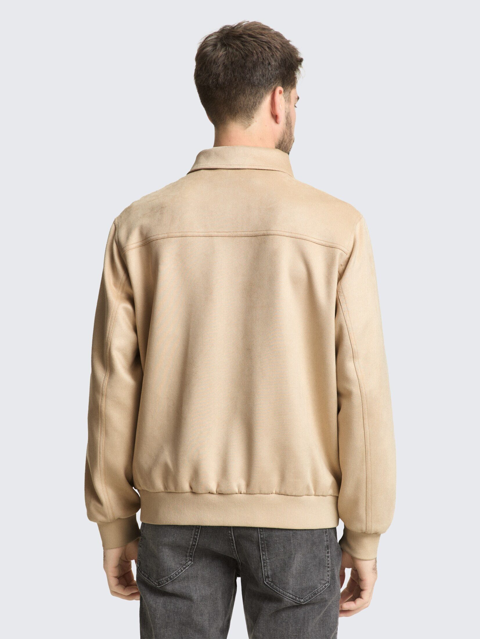 TOM TAILOR Lederimitatjacke Jacken Jacke in Wildleder-Optik