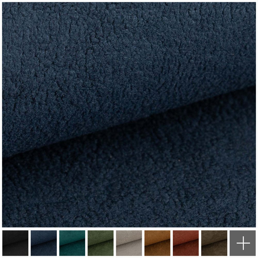 novely® Stoff HURTH Kuscheliger Möbelstoff Velours Polsterstoff Erdtöne, Robust, Kuschelweich, Pflegeleicht, Meterware, 1lfm