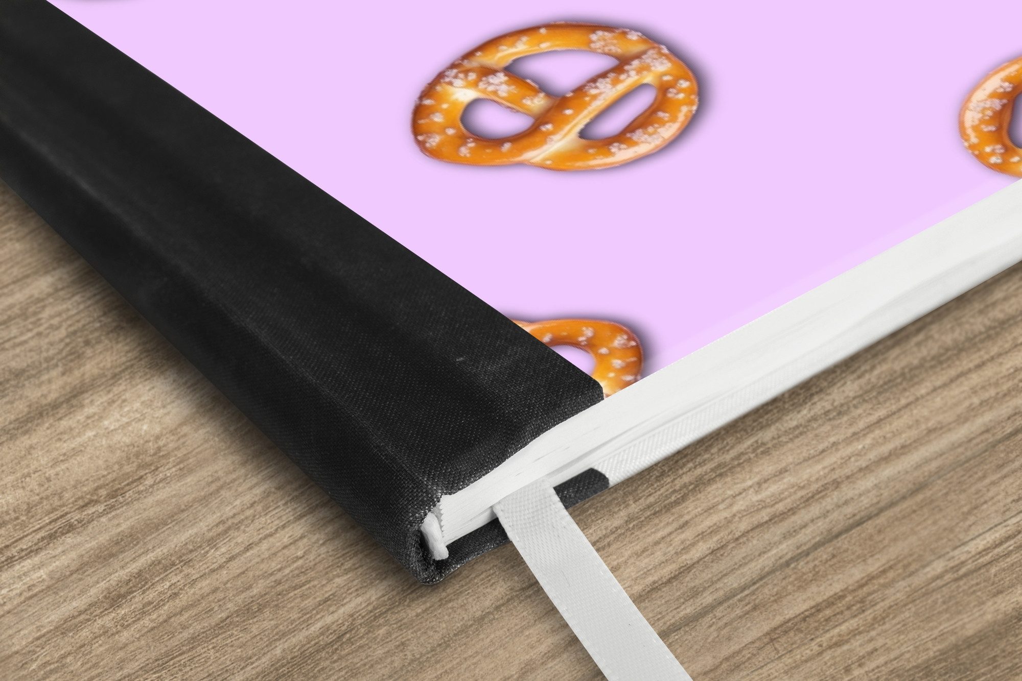 Thumbnail - MuchoWow Notizbuch Brezeln - Lebensmittel - Lila, Notebook, Notizblock a5, Tagebuch, Journal Liniert