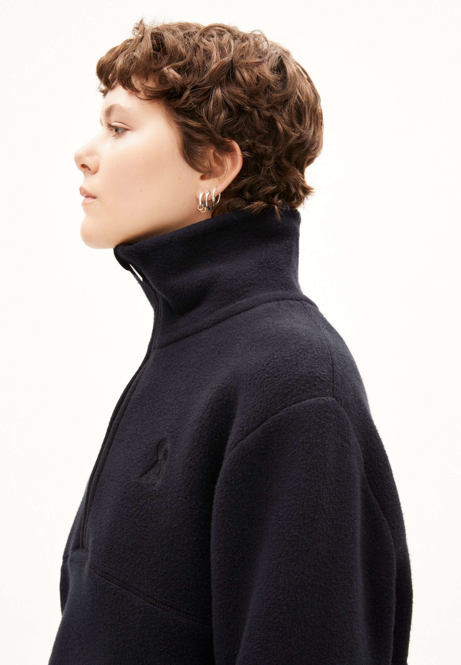 Armedangels Sweatshirt HAARLEENAA Fleece-Sweatshirt aus Bio-Baumwolle Oversized Fit