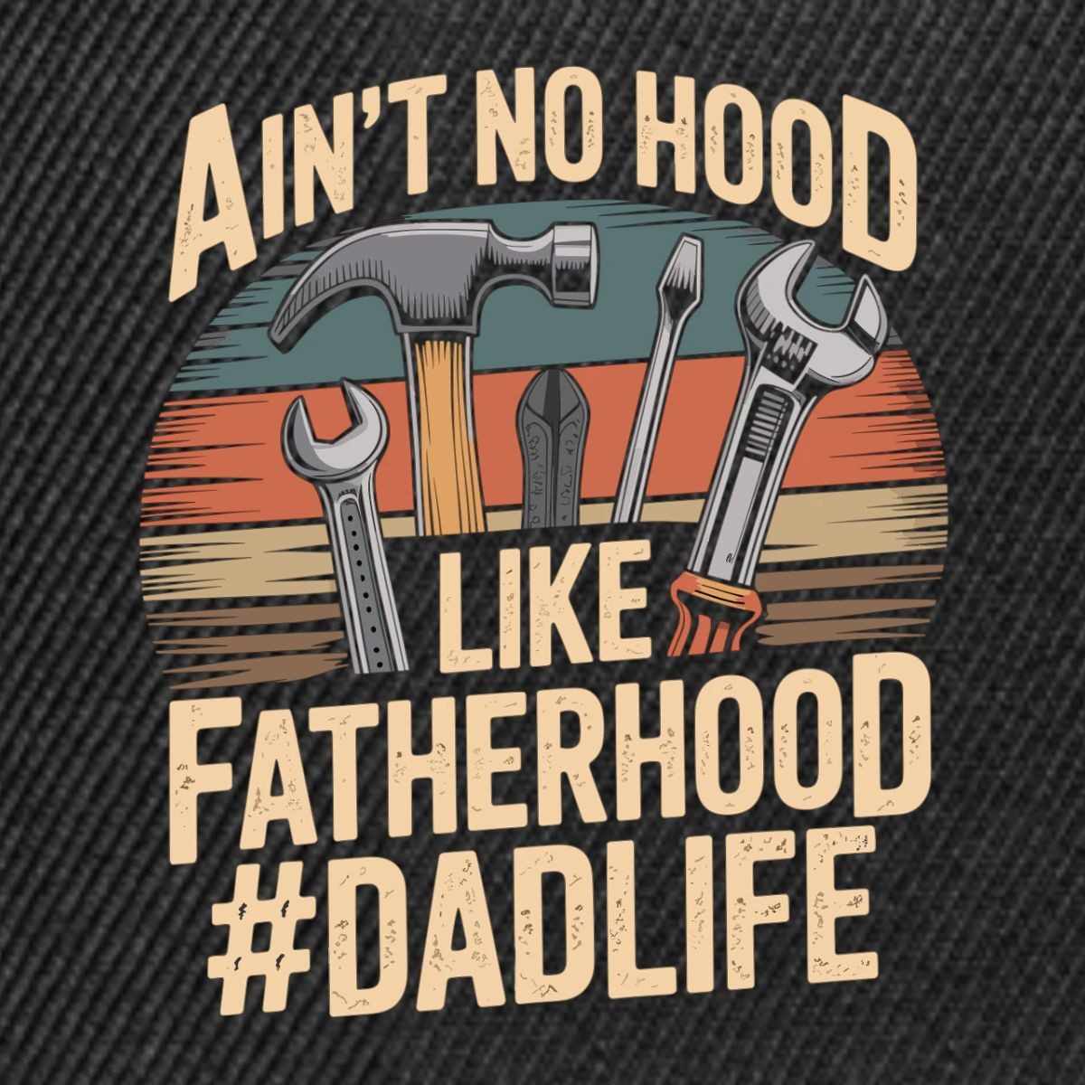 Spreadshirt Snapback Cap Ain’T No Hood Like Fatherhood Dad Snapback Cap (1-St)