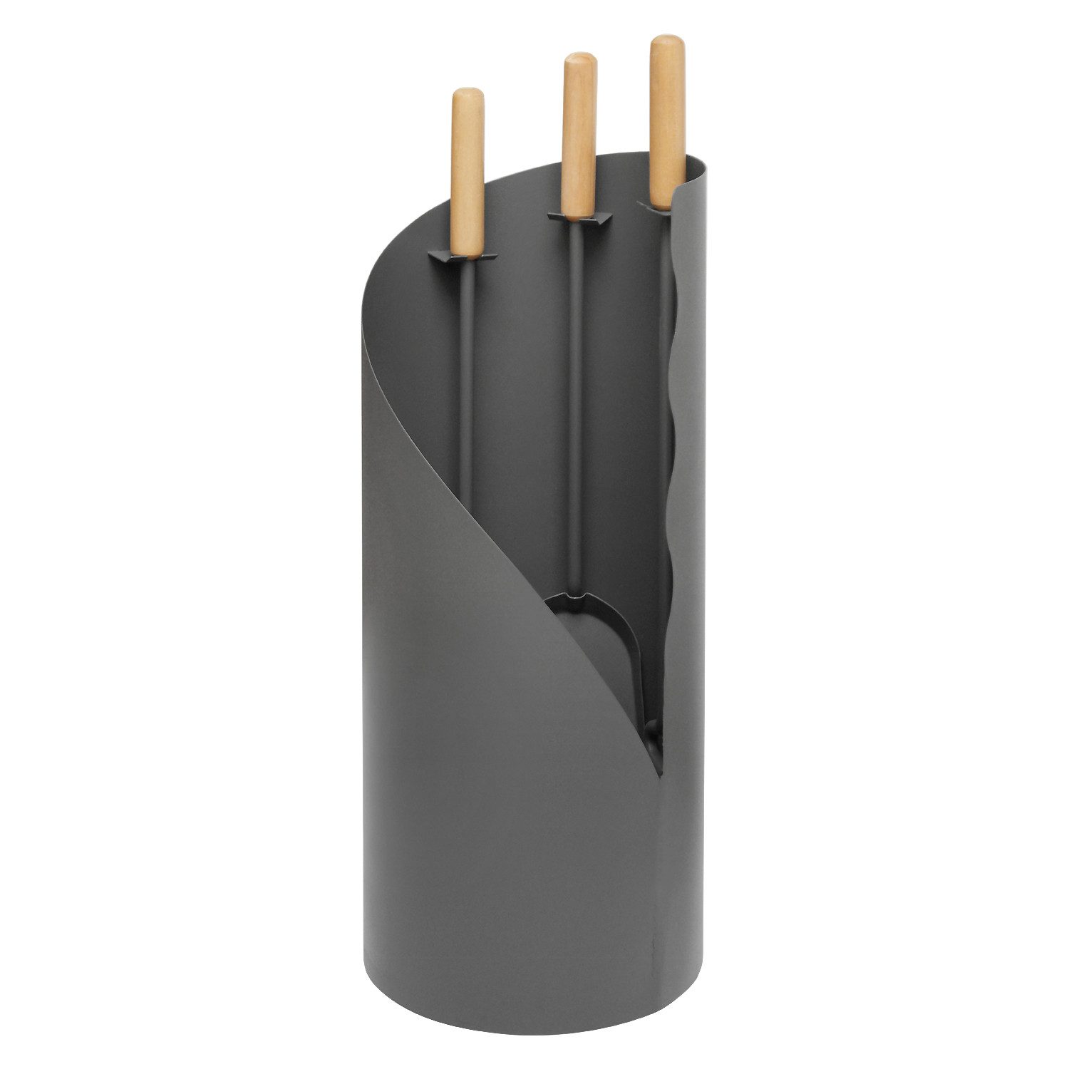 Raik Kamingarnitur Raik Kaminbesteck Otto, 3-teilig, grau, Holzgriffe, 64 c günstig online kaufen