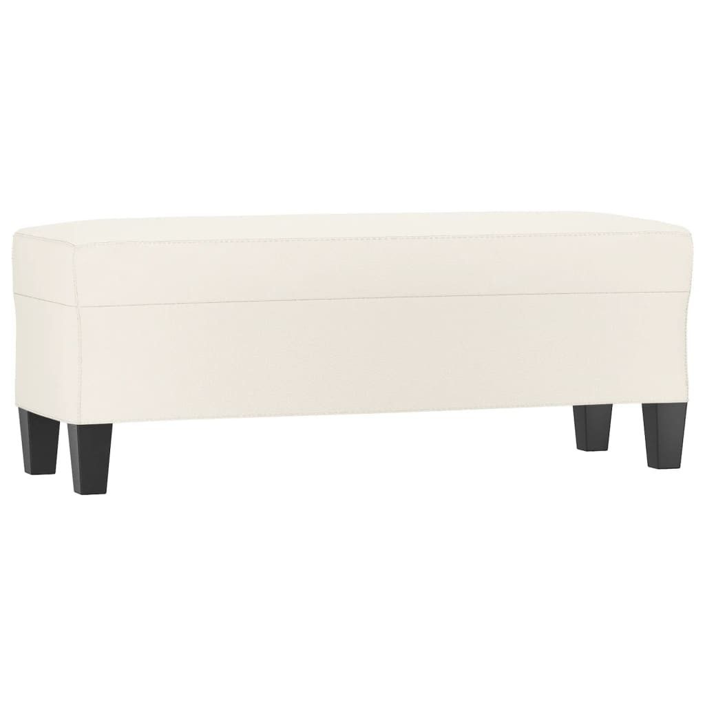 vidaXL Sitzbank Sitzbank Creme 100x35x41 cm Kunstleder