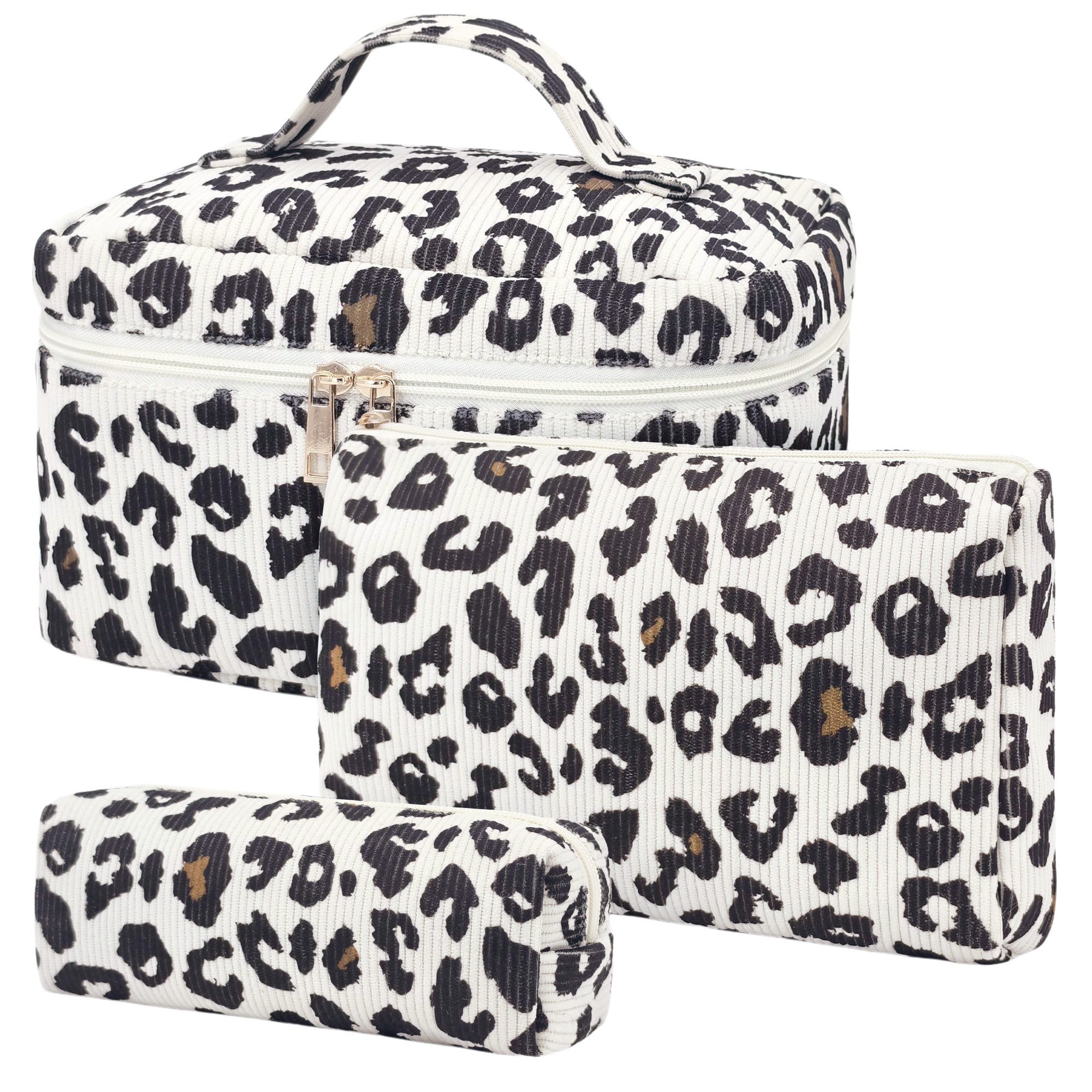 FOUORTUNATE-BEE Kulturbeutel Kosmetiktaschen Damen 3er Set, Make-up Tasche und Kulturbeutel, Reise Kosmetiktaschen Set für Make-up, Pflegeprodukte und Zubehör