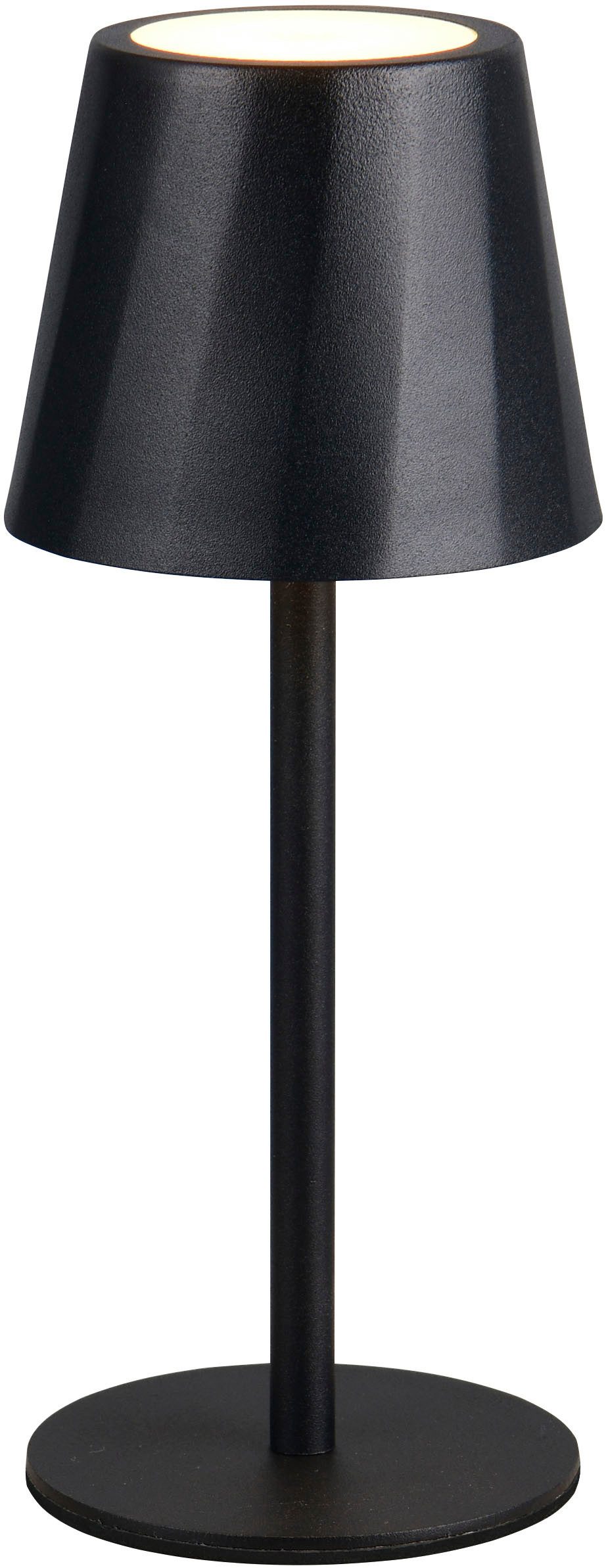 Reality Leuchten LED Tischleuchte DIAZ, Outdoor Akku Tischlampe Höhe 21 cm Ø 8,5 cm, IP44, Touchdimmer, Dimmfunktion, USB-Ladefunktion, mehrere Helligkeitsstufen, LED fest integriert, Farbwechsler, warmweiß - kaltweiß, CCT Lichtfarbe einstellbar 2700-6500K, 160 Lumen, 1,6W, USB Anschluss