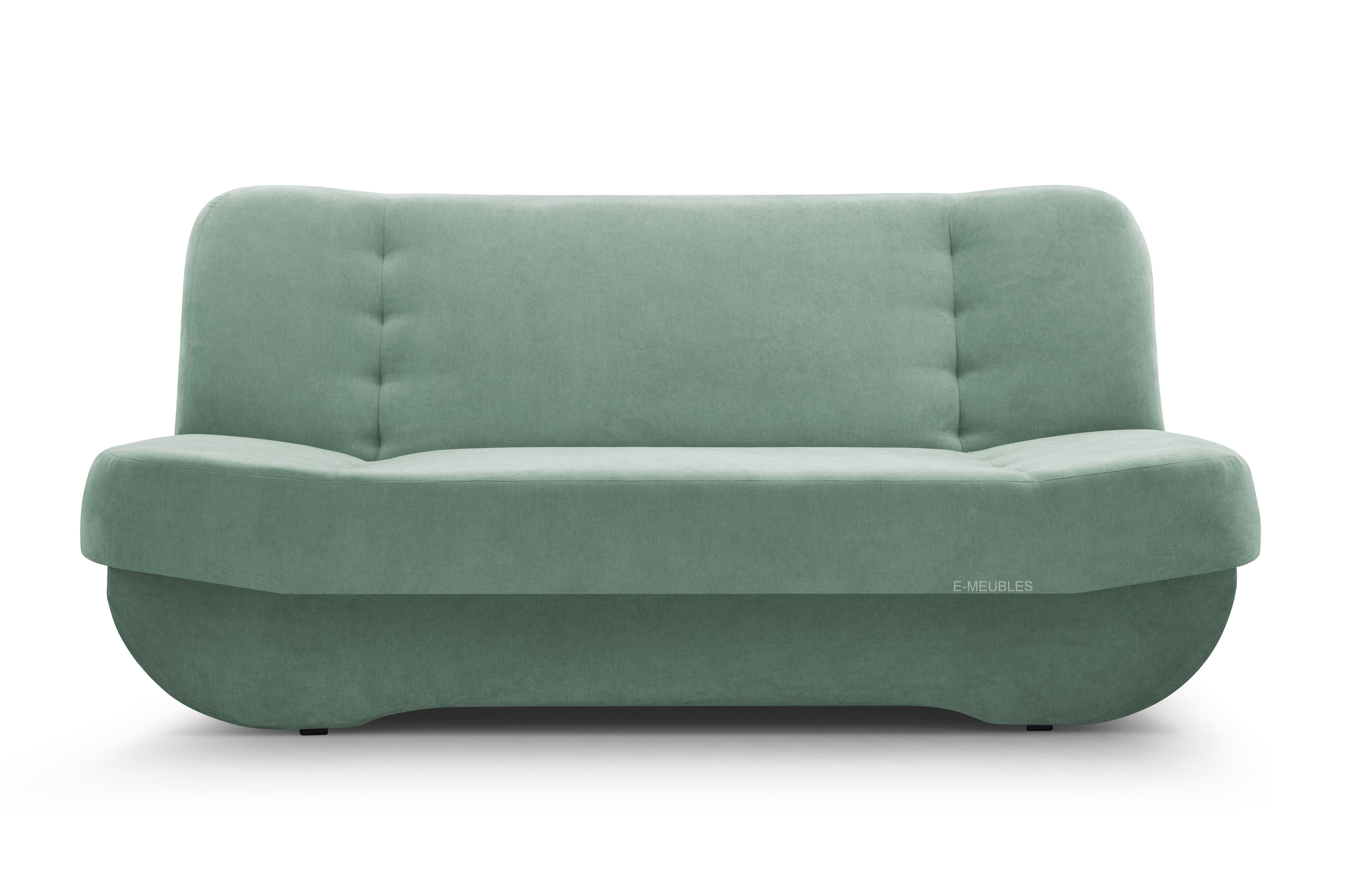 mit SORO - Klappsofa mit Bettkasten Sofa 34 Schlafsofa Pafos, Clic-Clack, Schlaffunktion, Mintgrün Kippsofa MOEBLO