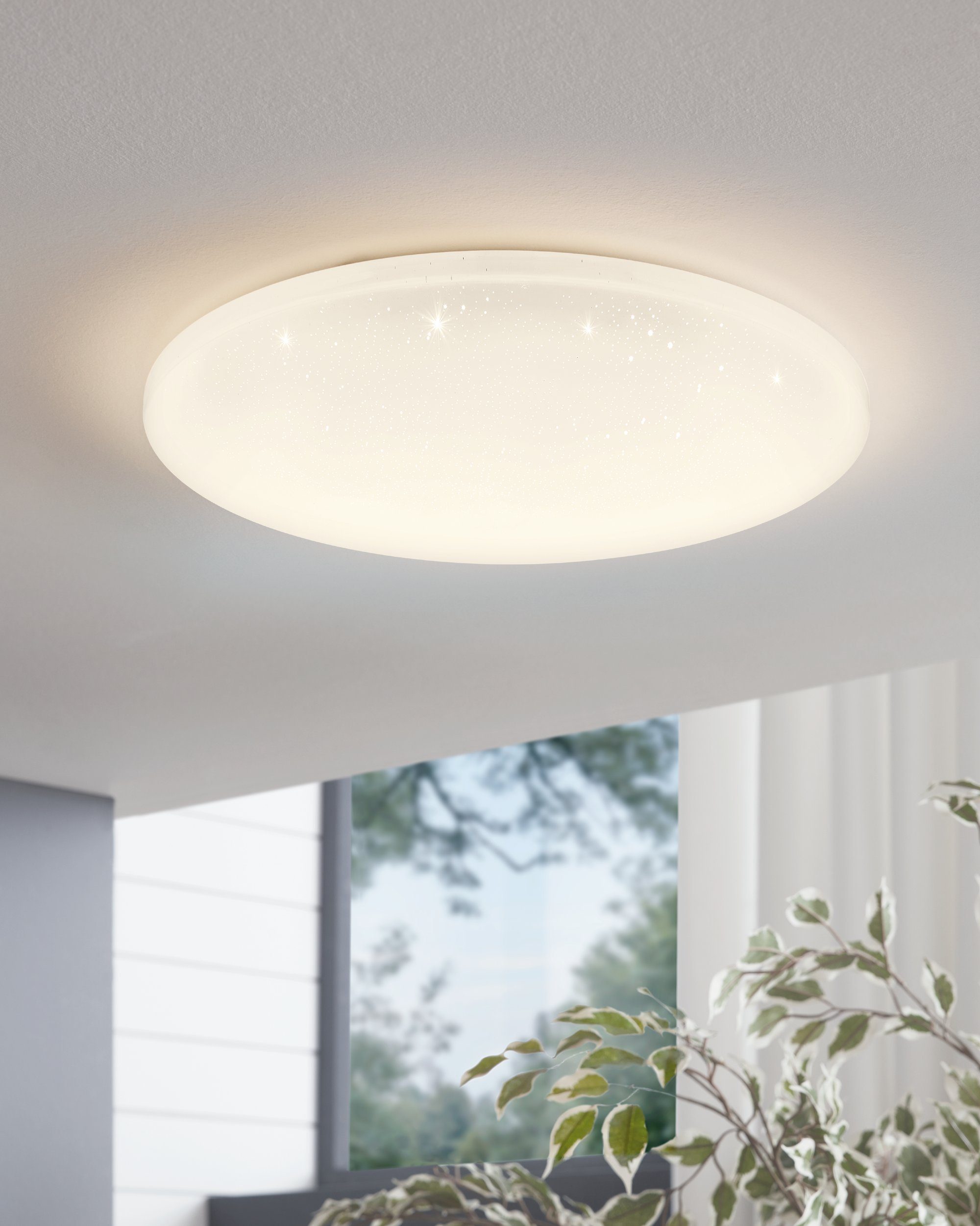 EGLO LED Deckenleuchte Kristalleffekt Wohnzimmerlampe cm, LED 31 inklusive, Deckenleuchte, Ø Pogliola-s, Leuchtmittel