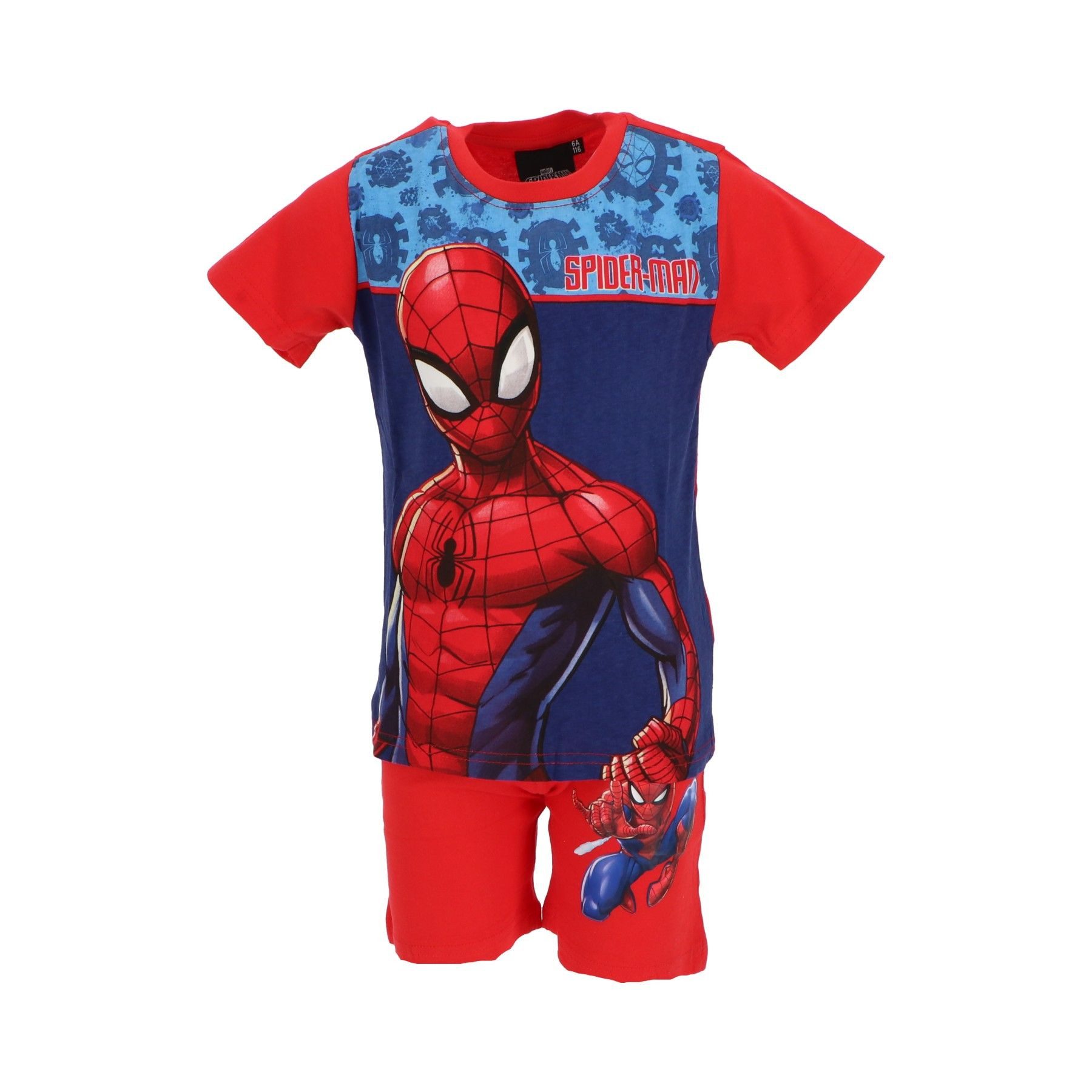 Spiderman Pyjama Shortama – Kinderpyjama & Sommeranzug aus 100% Baumwolle