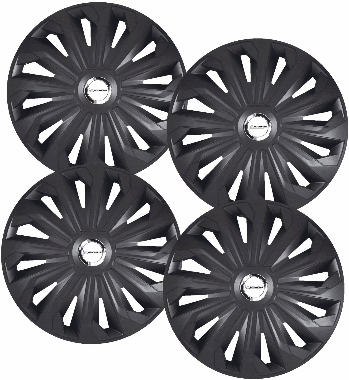 Radkappen Vier Stück FABIENNE 16 zoll Radkappe Radzierblende universal 4er Set