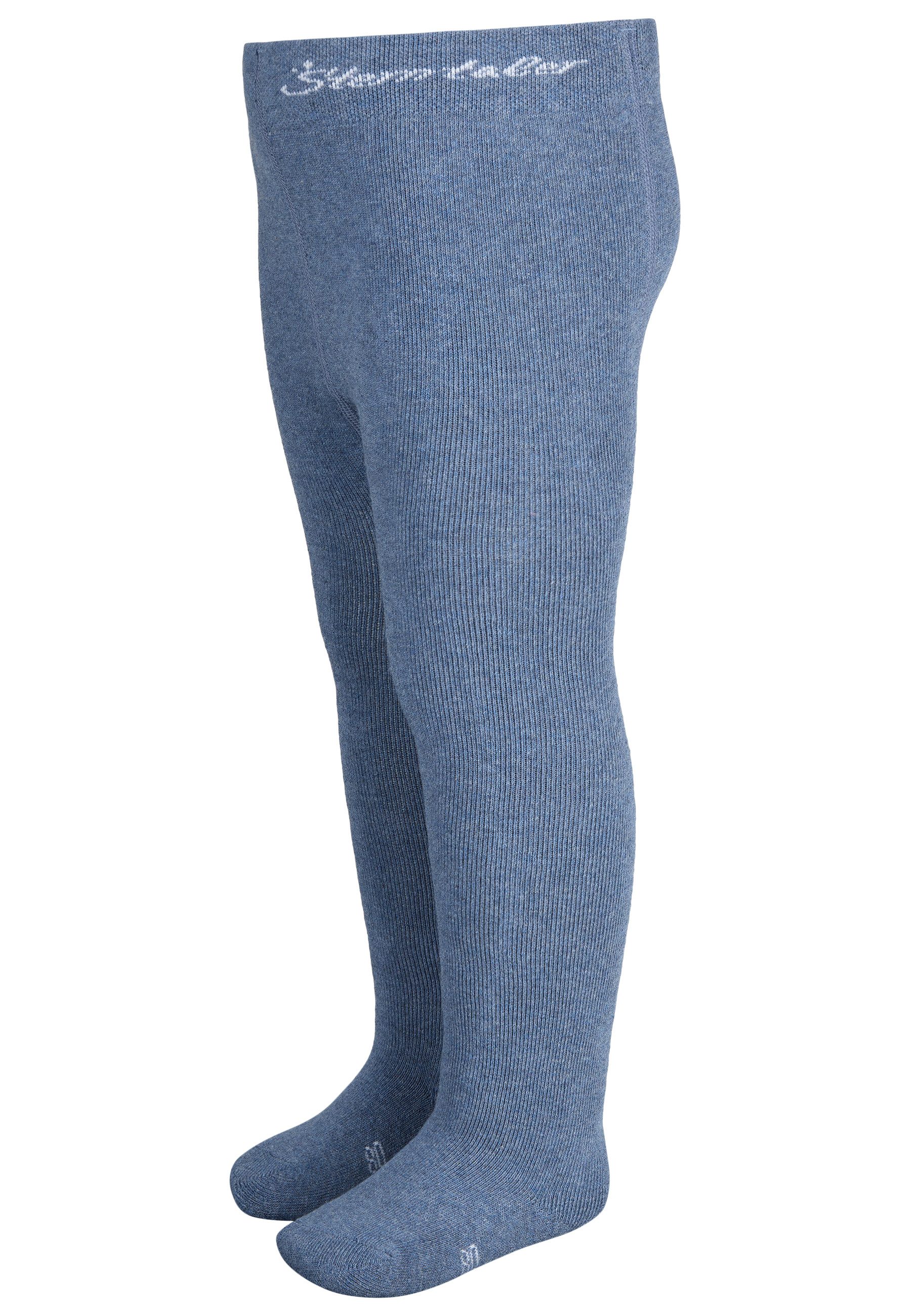 Sterntaler® Strickstrumpfhose Strumpfhose uni (1 St. Babystrumpfhose unifarben, Strumpfhose Vollplüsch) Krabbelstrumpfhose aus Baumwolle und Komfortbund